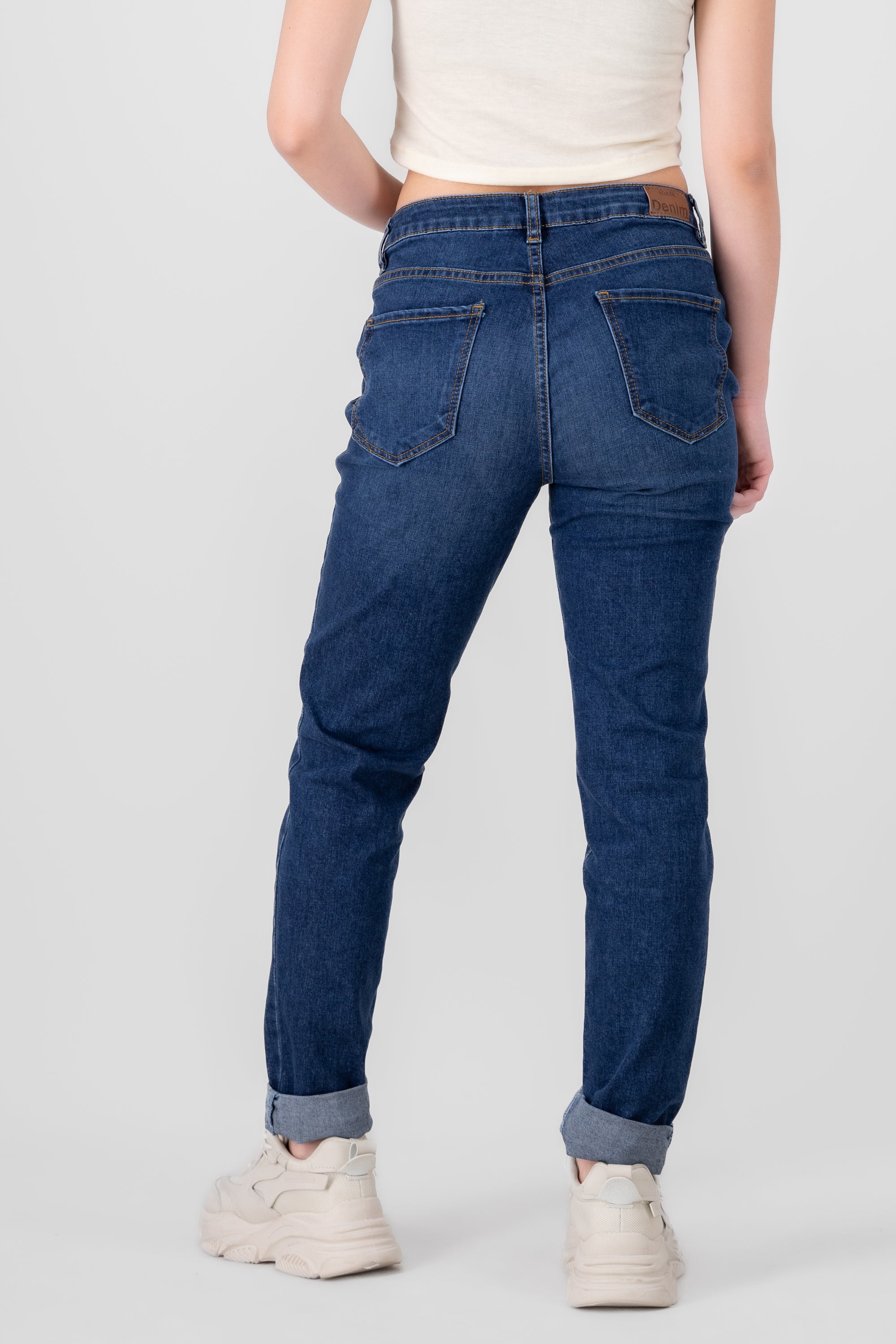 Jeans skinny dobladillo DARK WASH