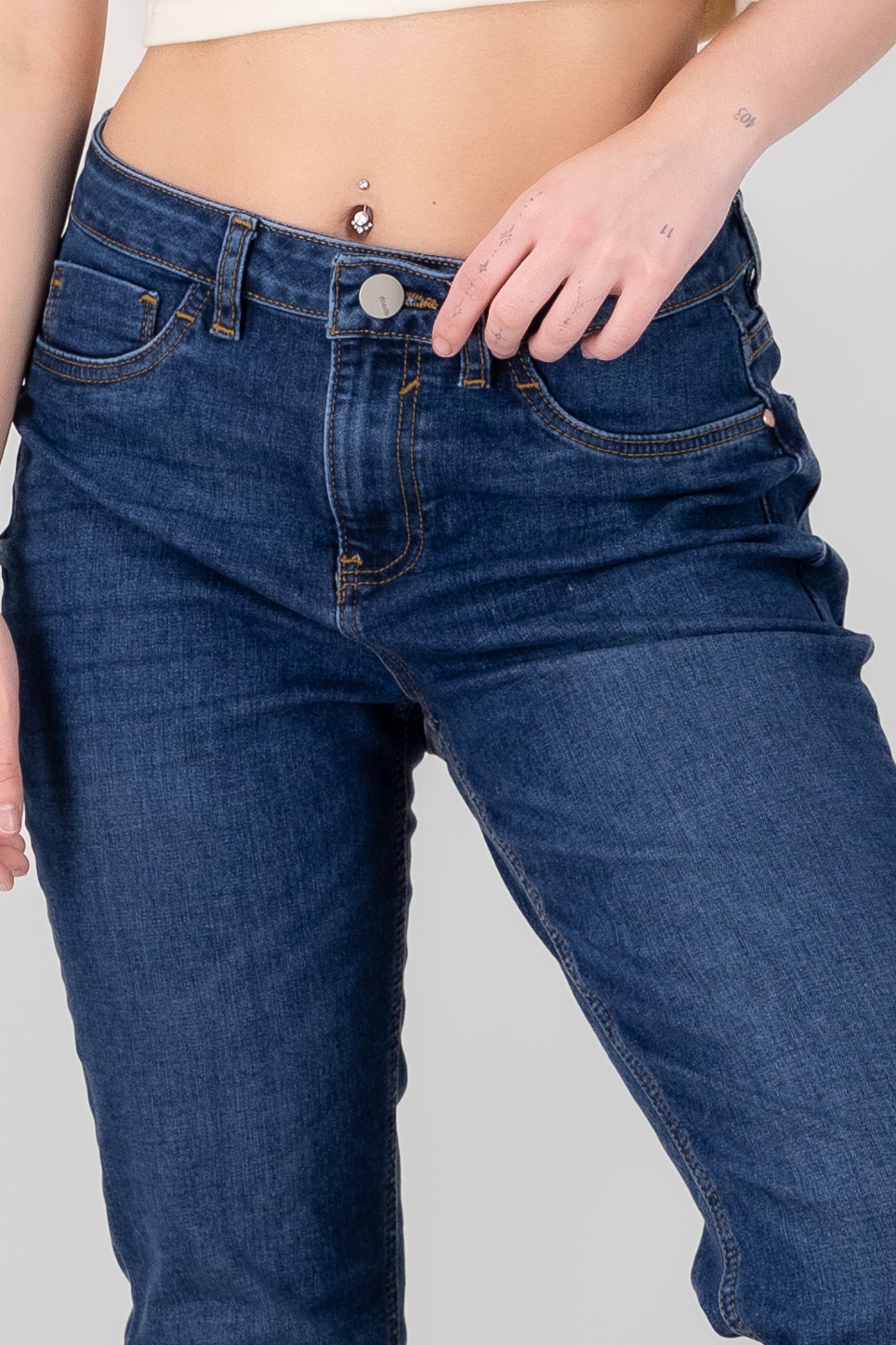 Jeans skinny dobladillo DARK WASH