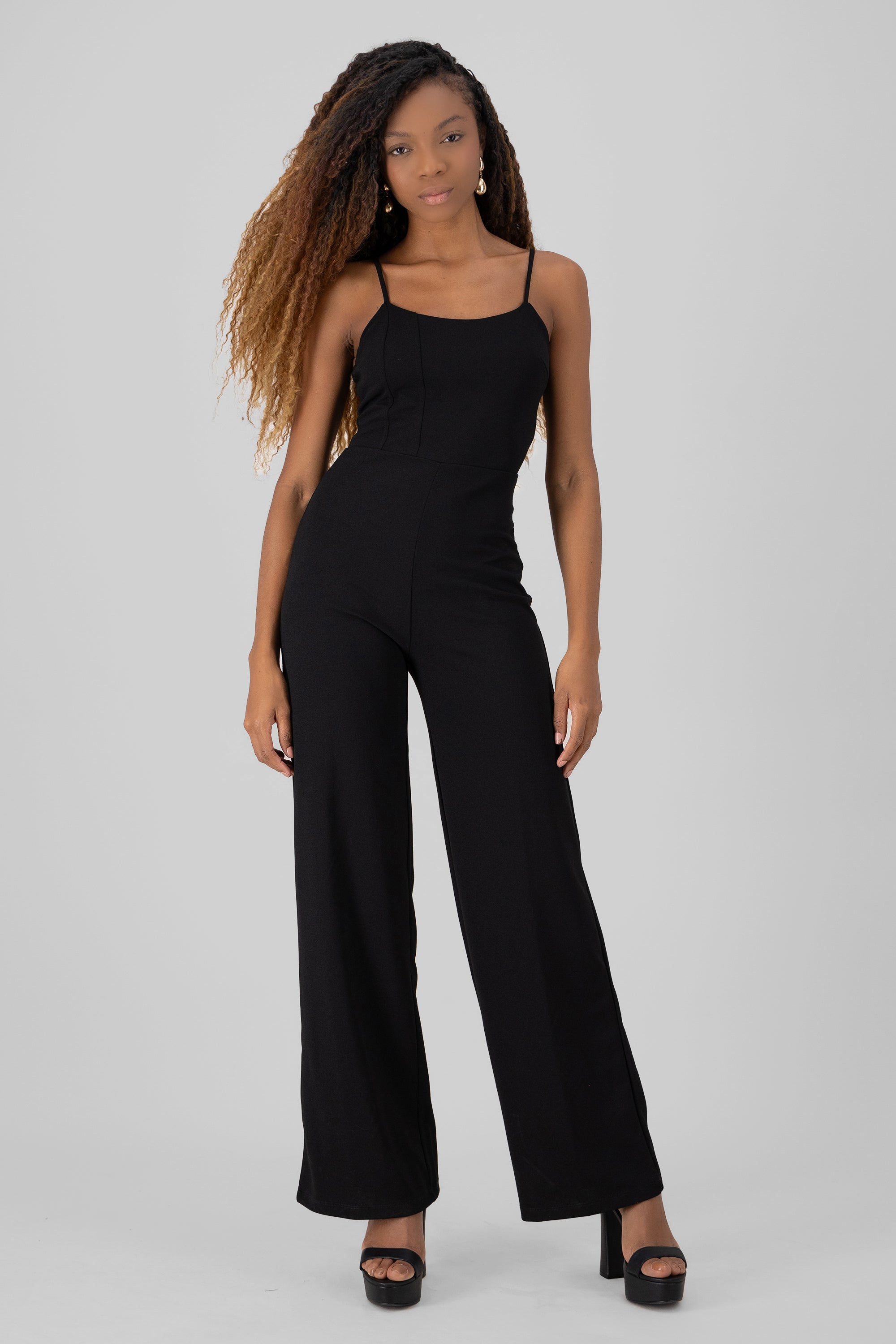 Jumpsuit smooth braces BLACK