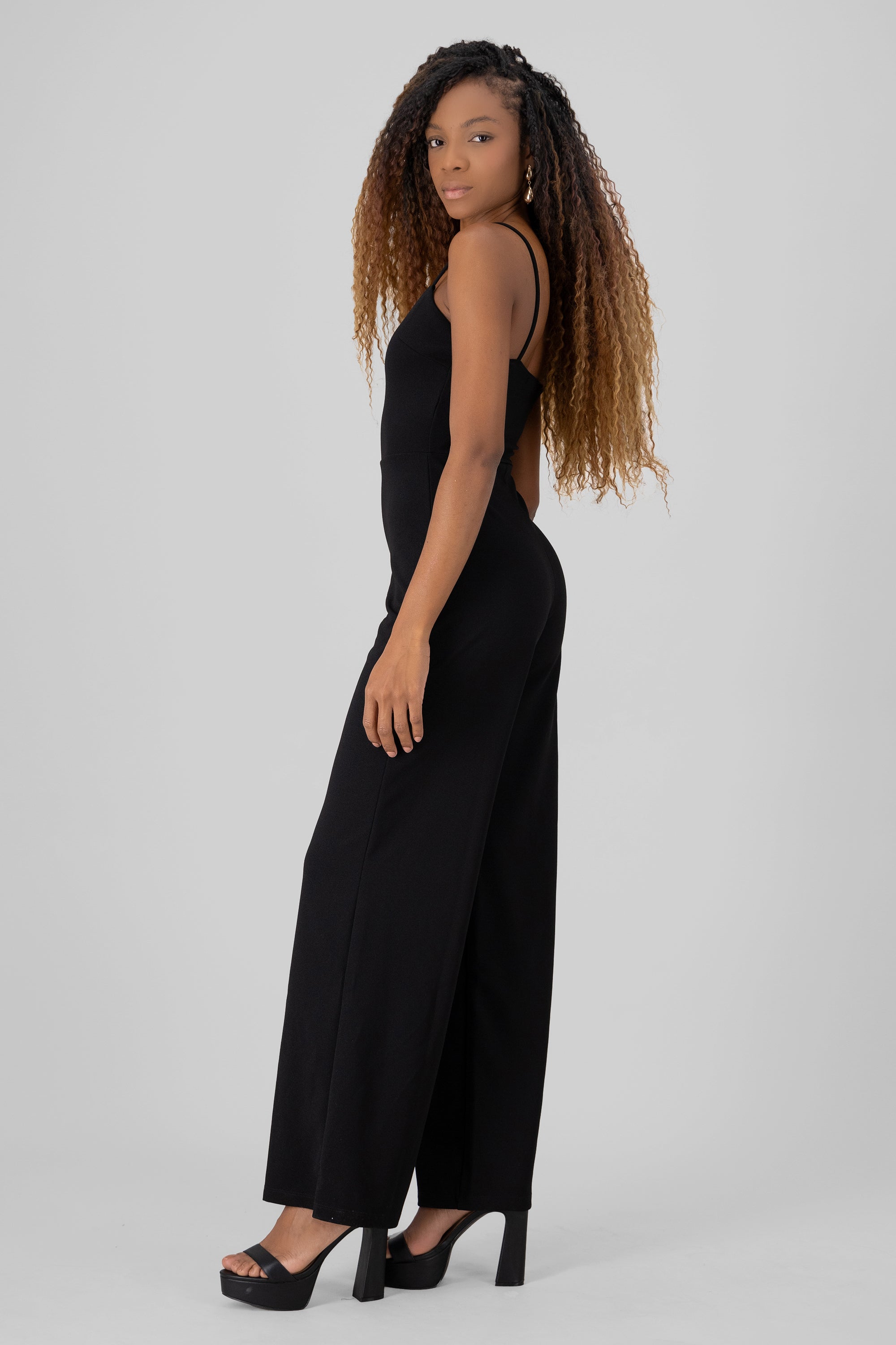 Jumpsuit smooth braces BLACK