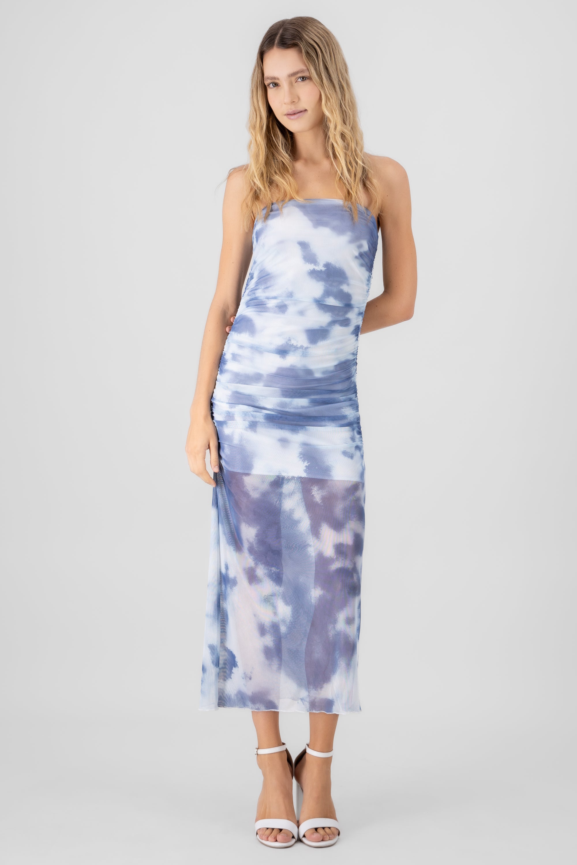 DRAPADO MIDI MIDI DRESS Combo blue