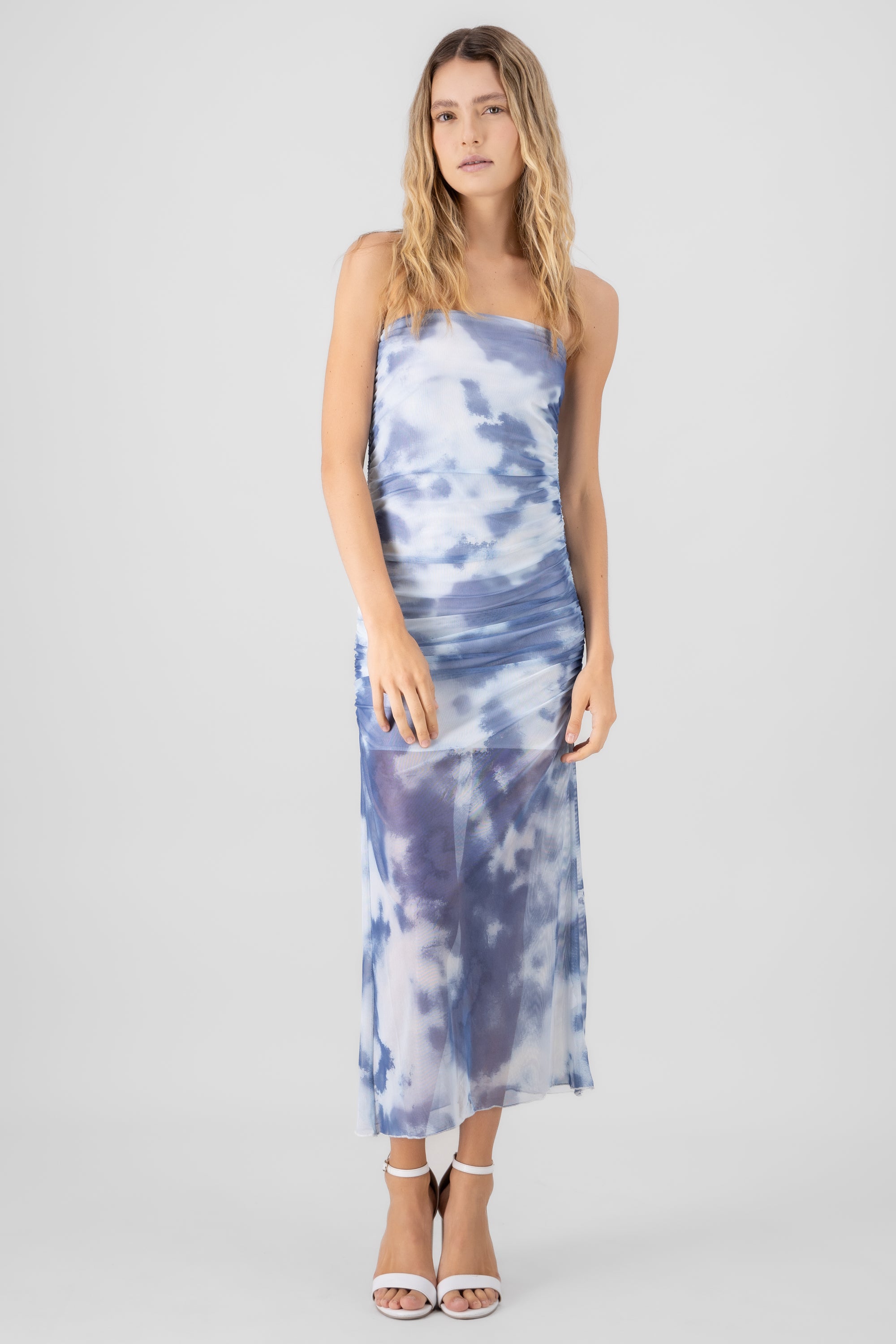 DRAPADO MIDI MIDI DRESS Combo blue