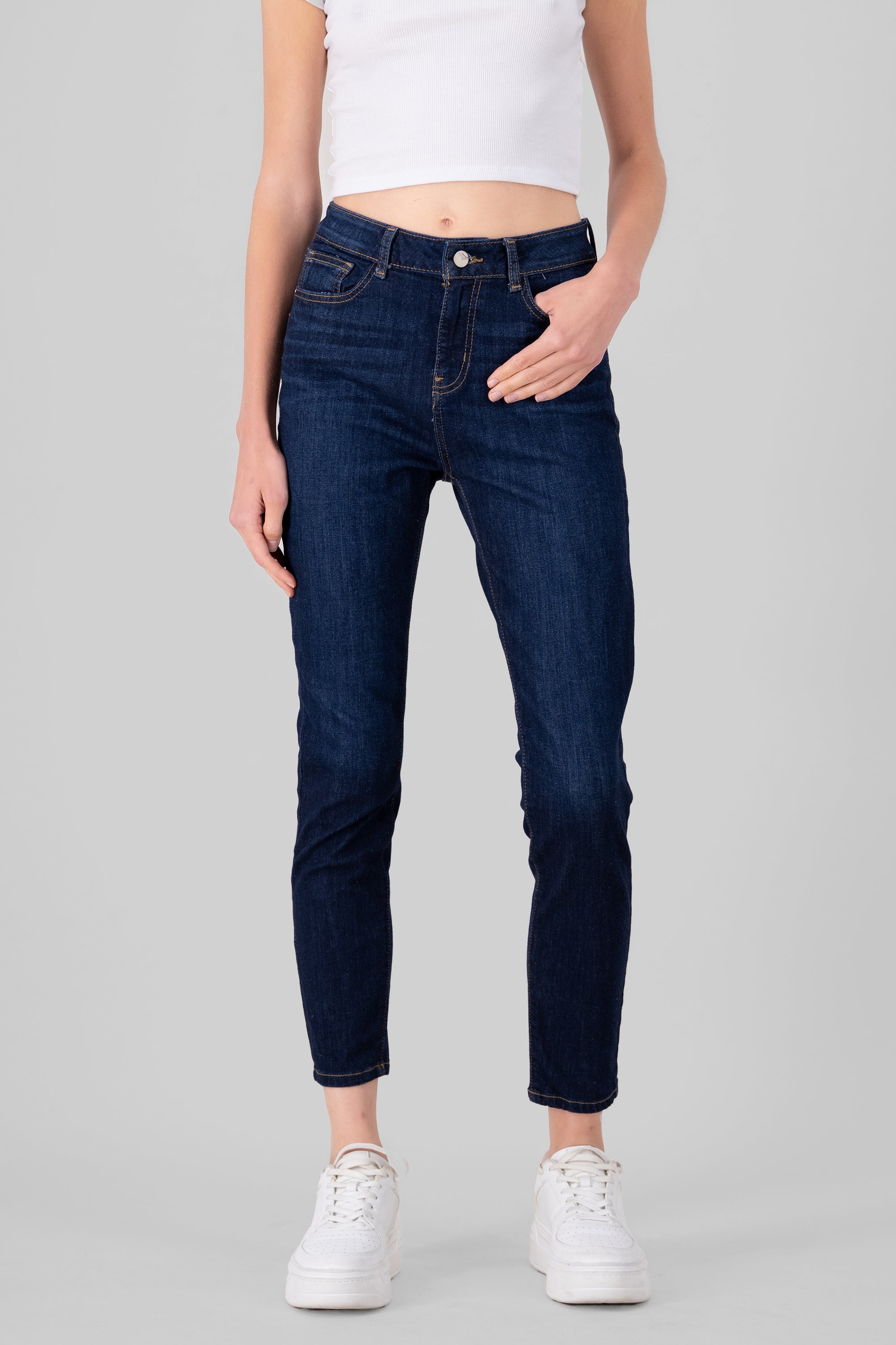 Jeans skinny contraste DARK WASH