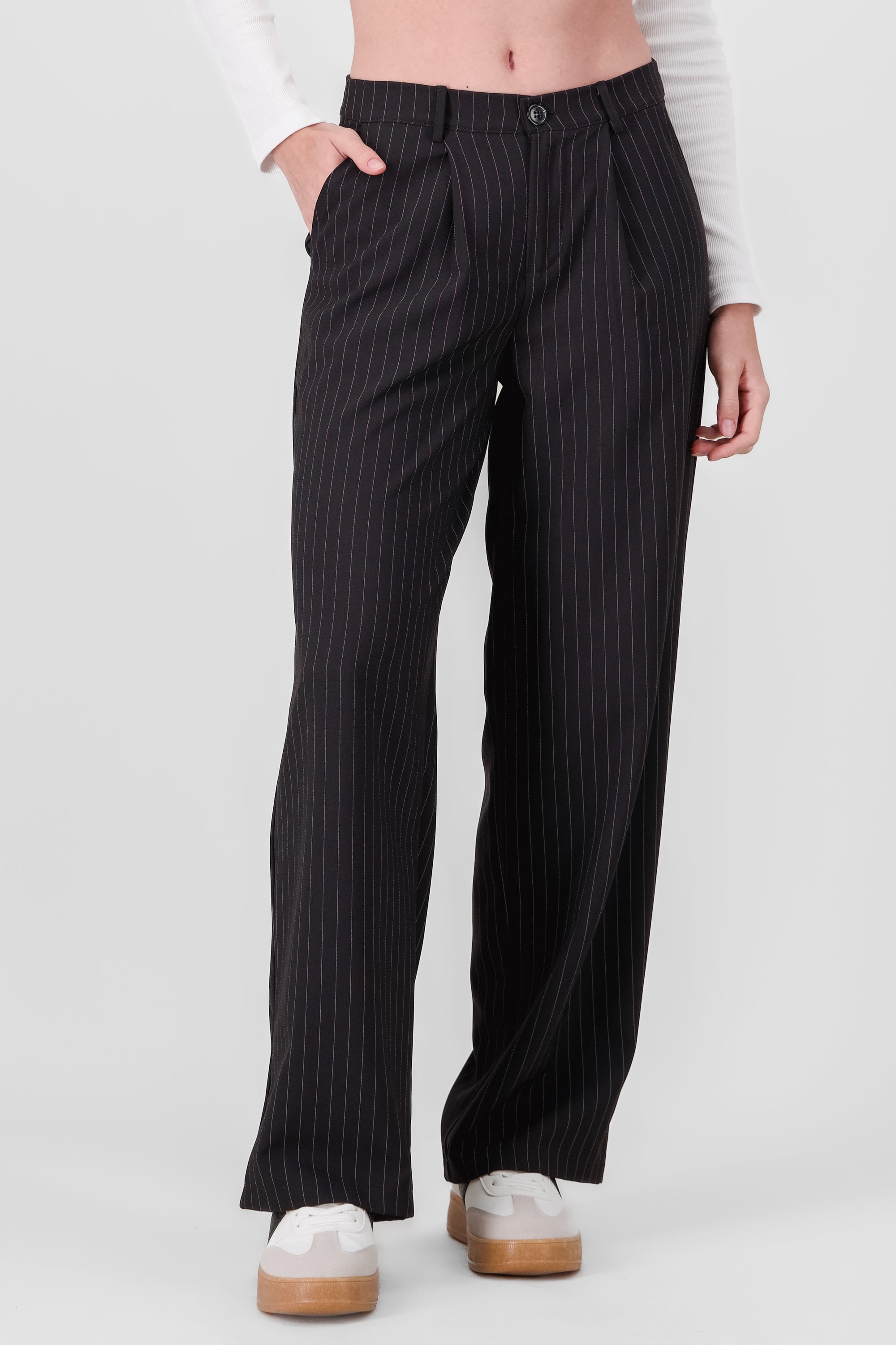 Tailor striped pants BLACK