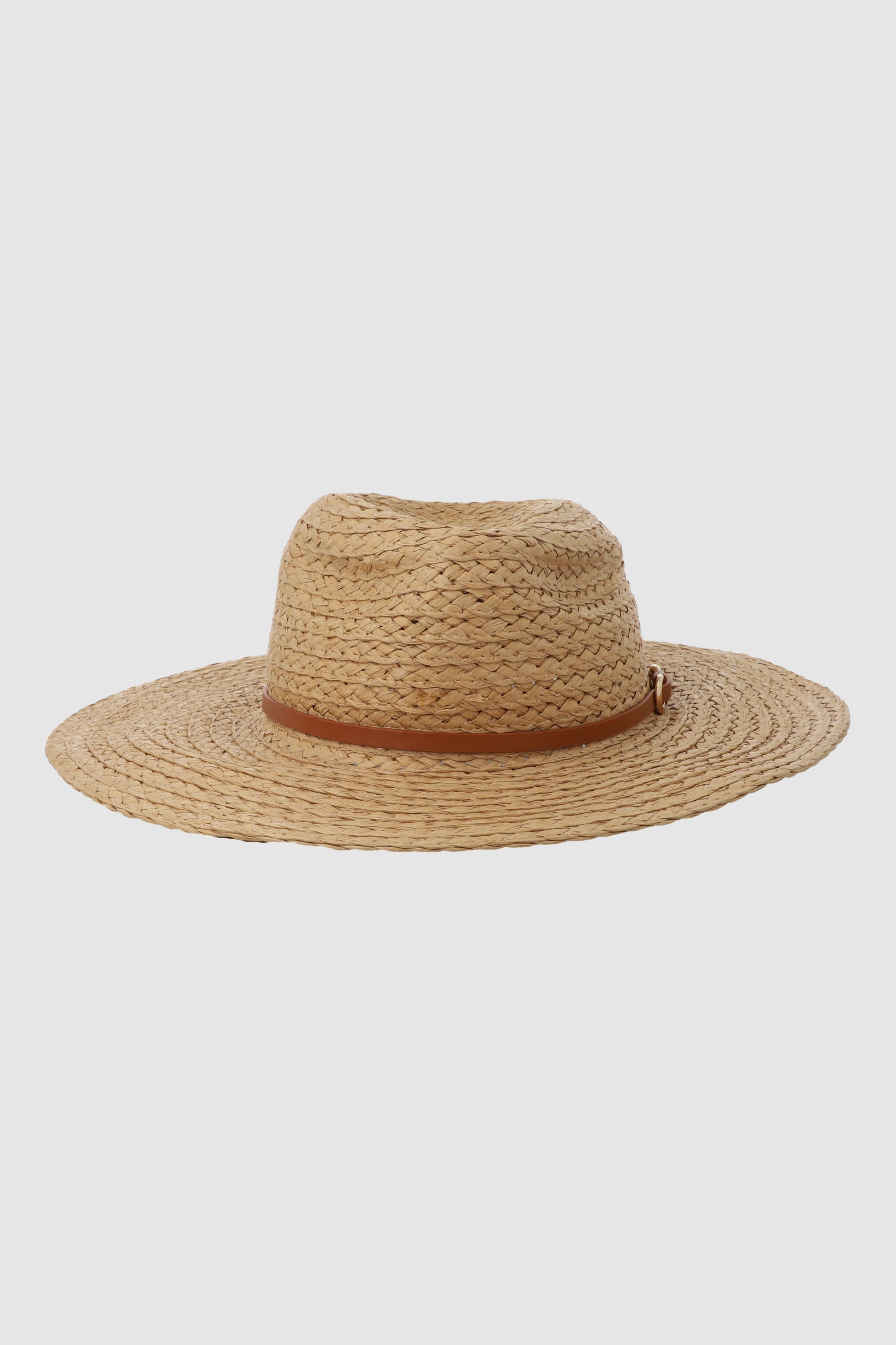 Sombrero fedora tejido cinta TAN