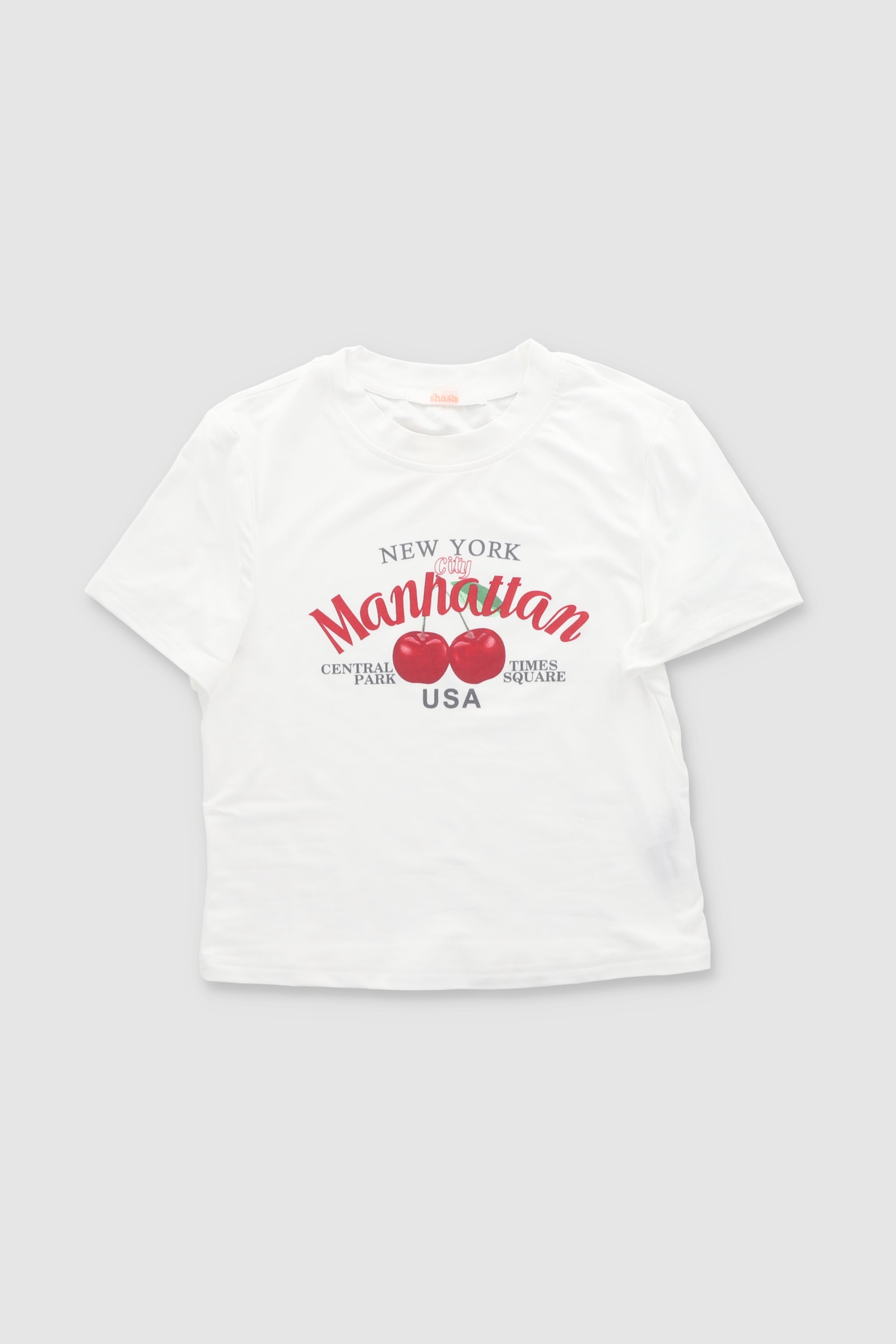 Playera manhattan cerezas BLANCO COMBO