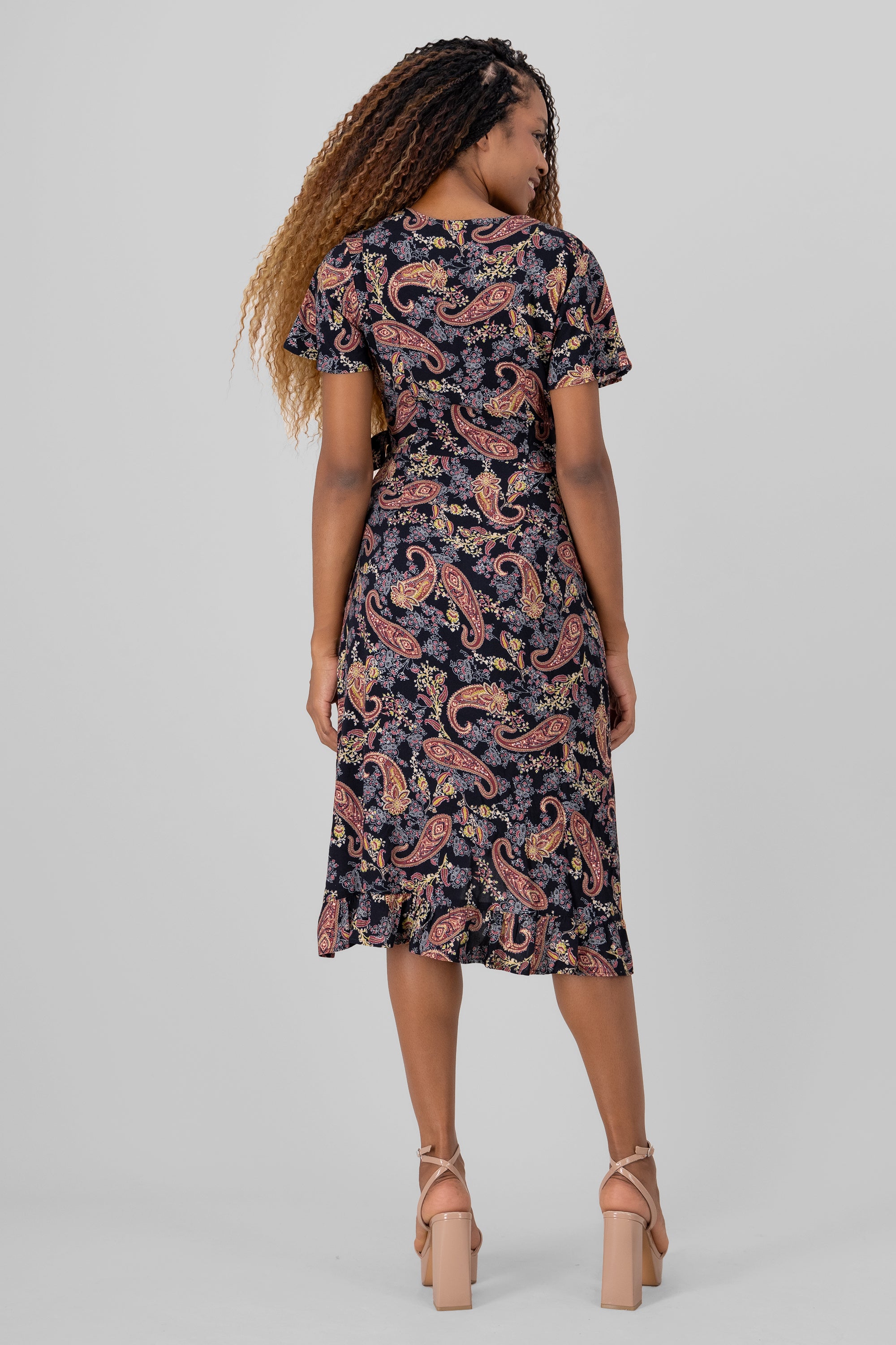 CROSSED CROSS DRESS PAISLEY HYPSTERS Black Combo