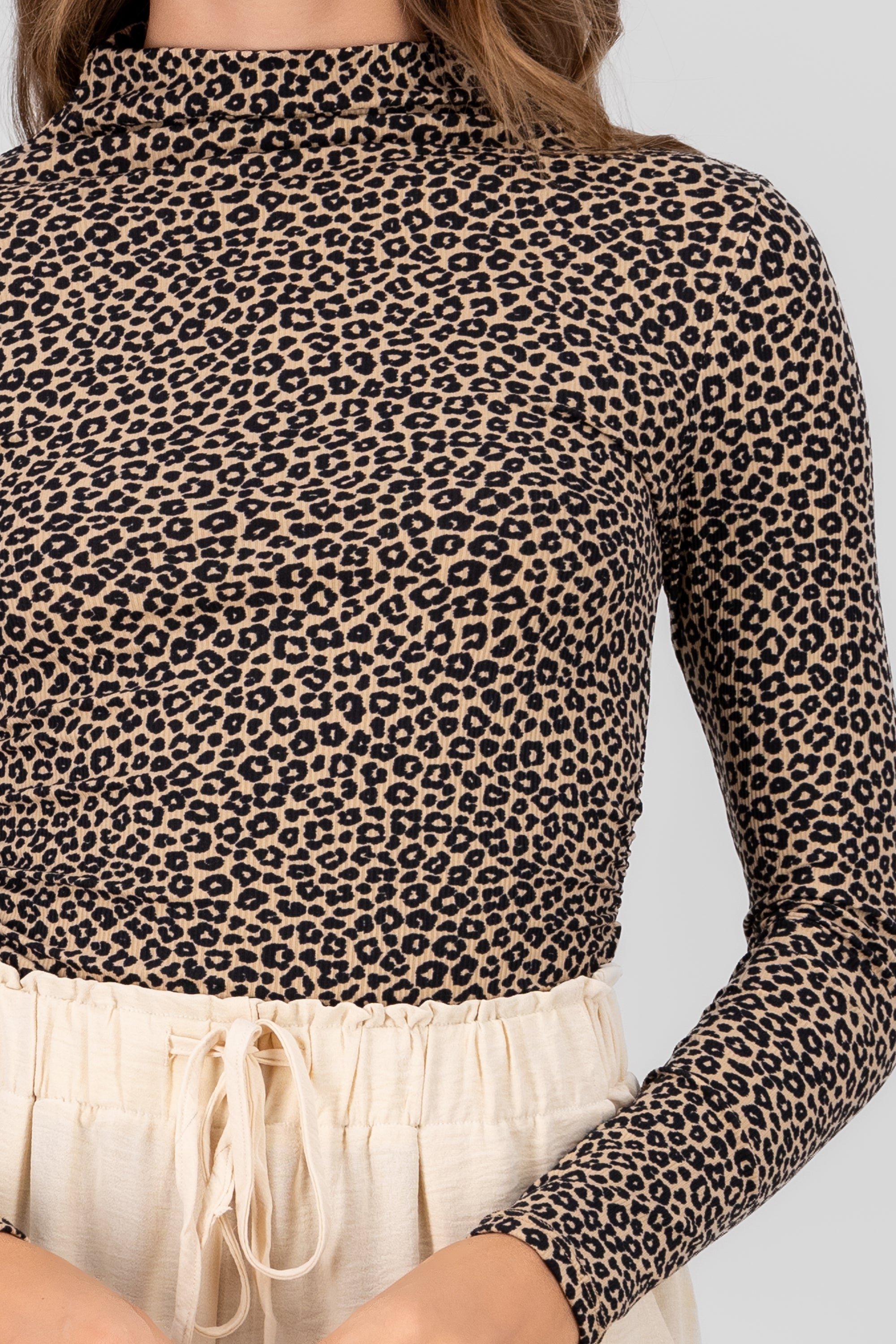 Top manga larga leopardo CAFE COMBO