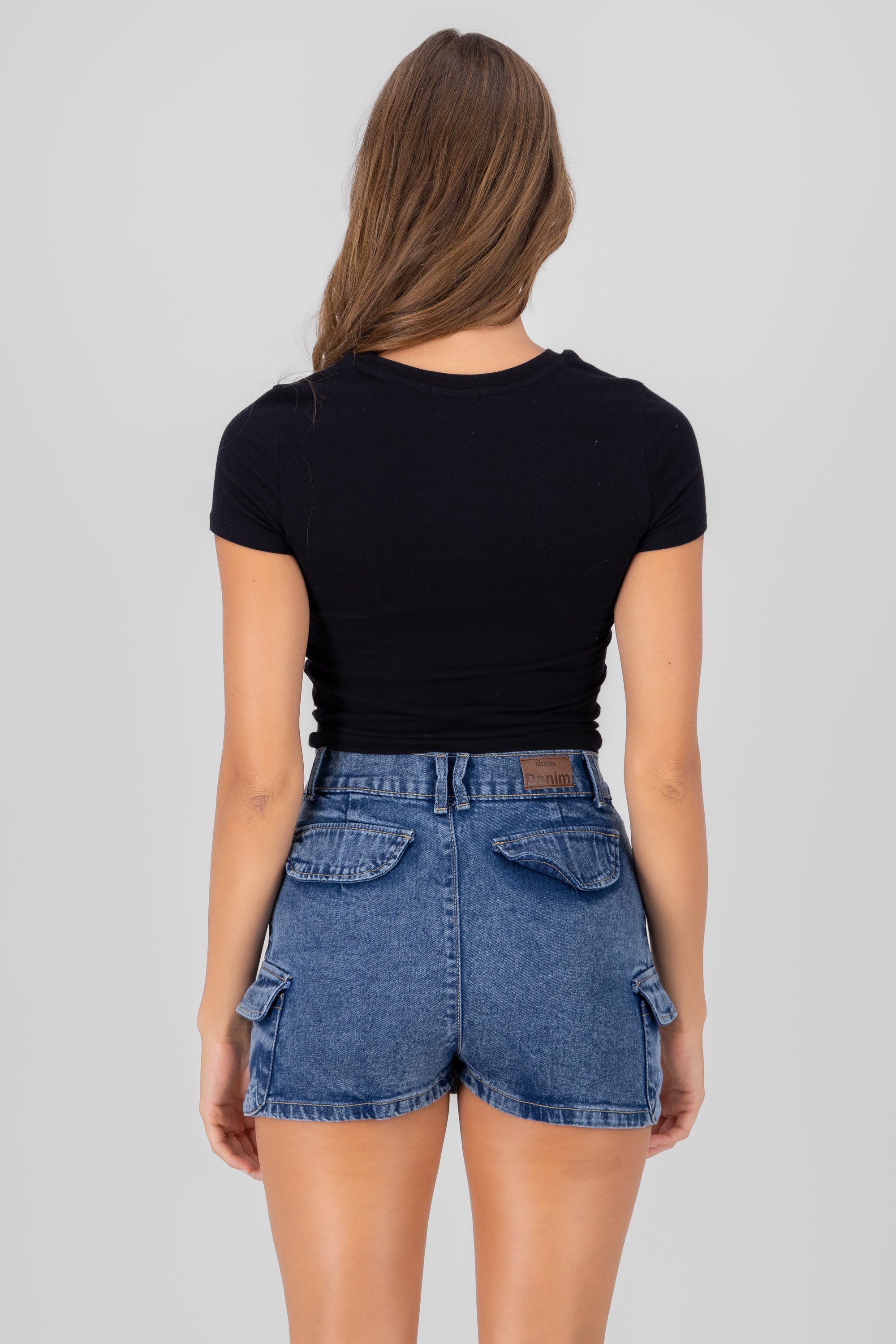 Top crop estampado new york NEGRO COMBO