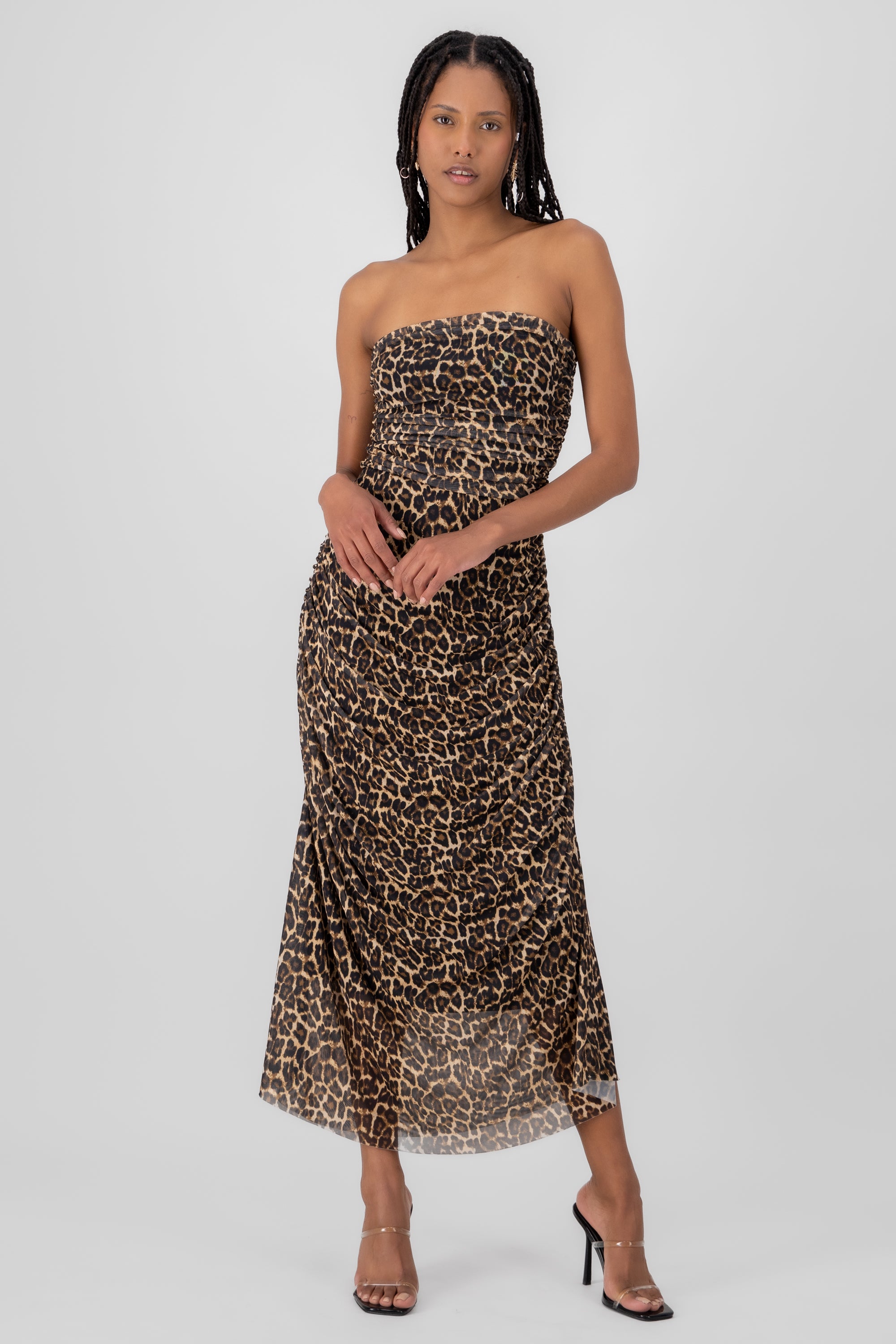 Maxi Drapeado Animal Print CAFE COMBO