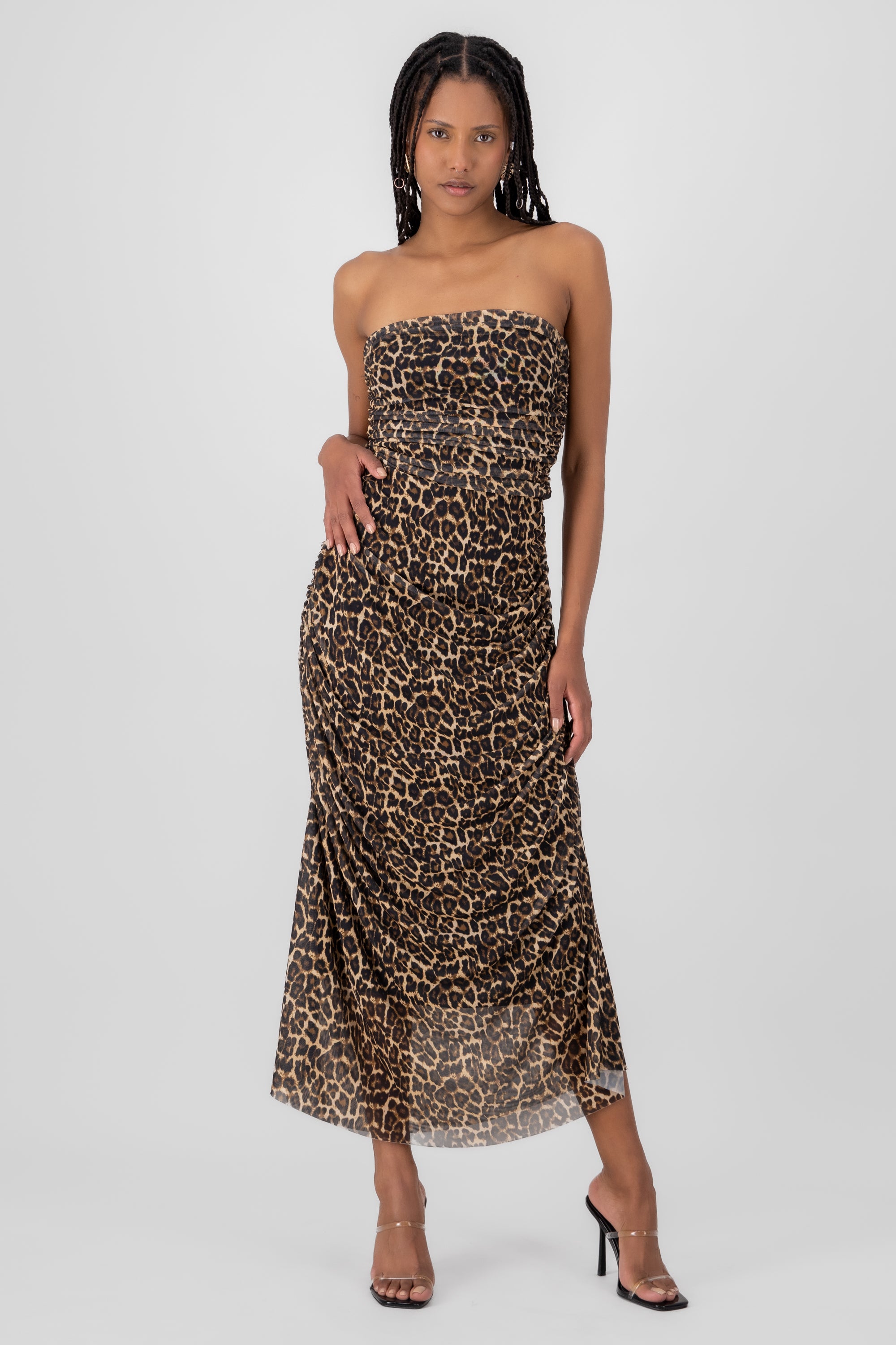 Maxi Drapeado Animal Print CAFE COMBO