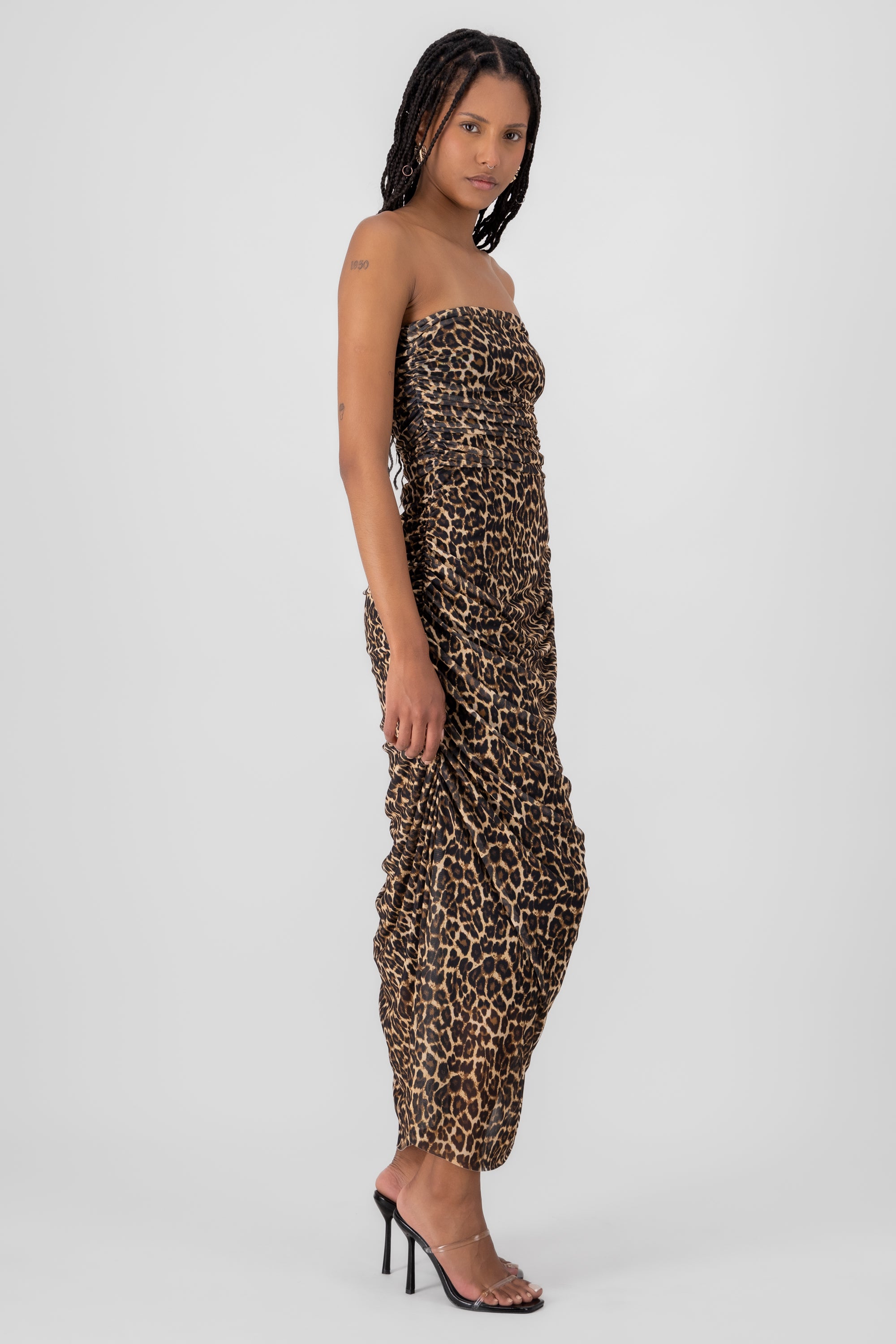 Maxi Drapeado Animal Print CAFE COMBO
