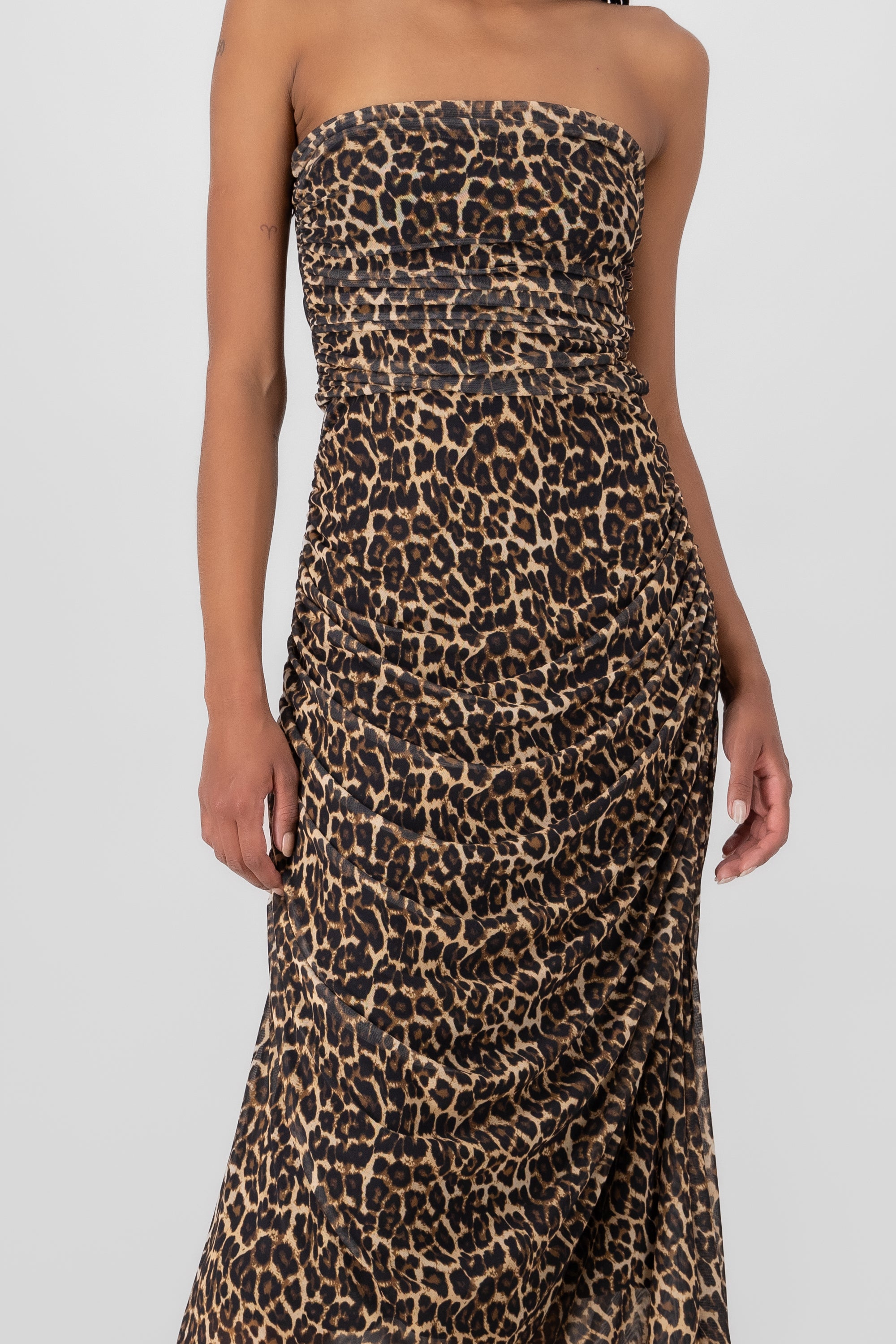 Maxi Drapeado Animal Print CAFE COMBO