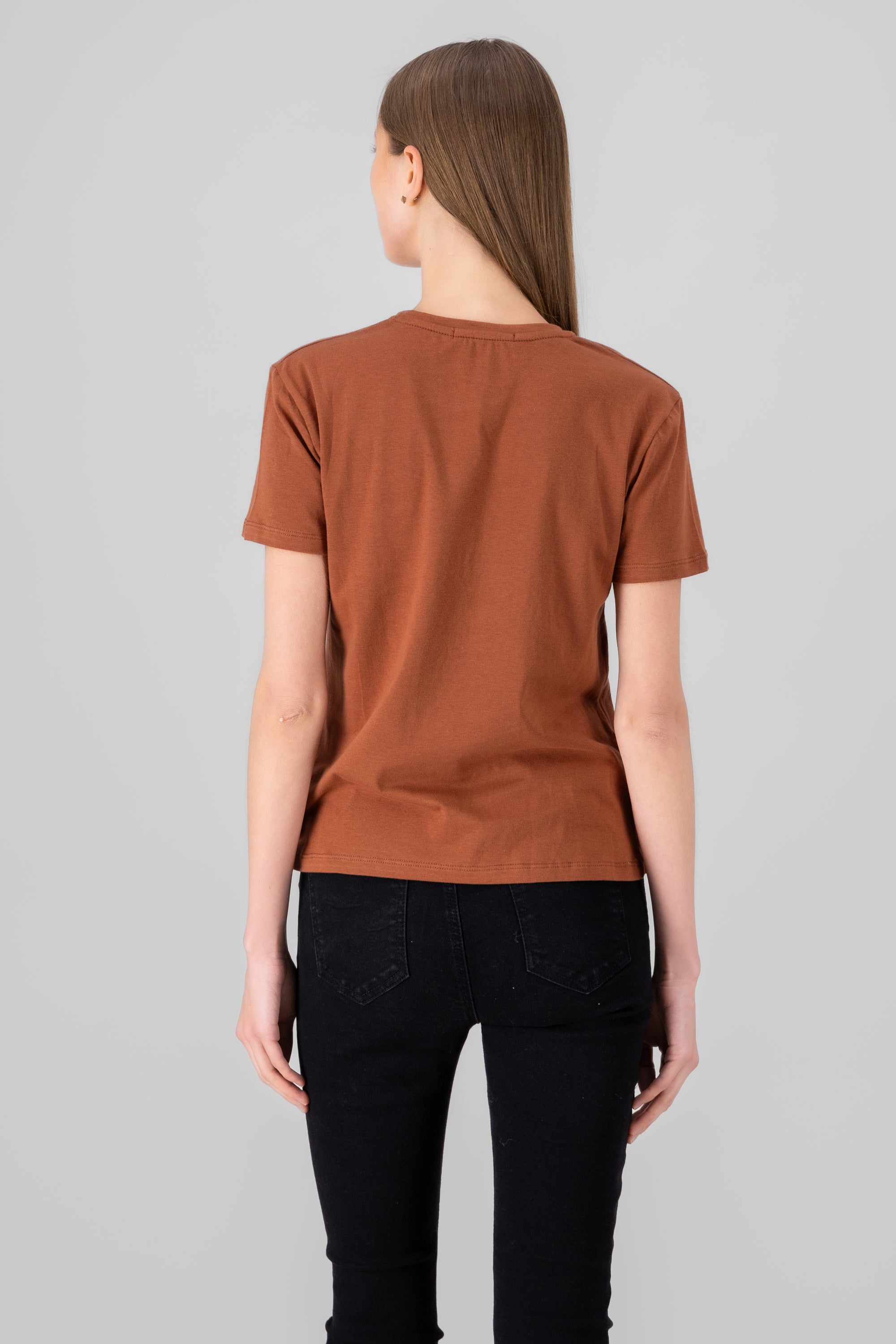 T-shirt recta manga corta LADRILLO
