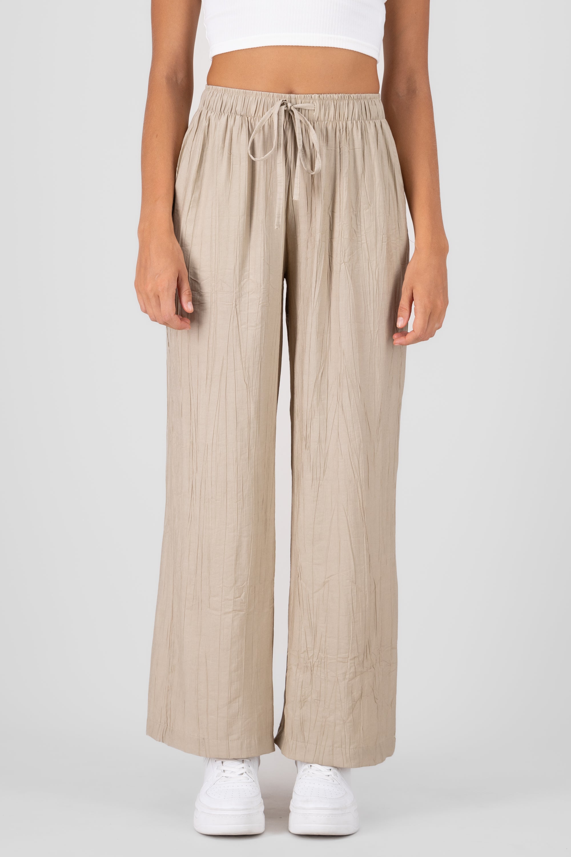 Pantalon ligero textura TAUPE