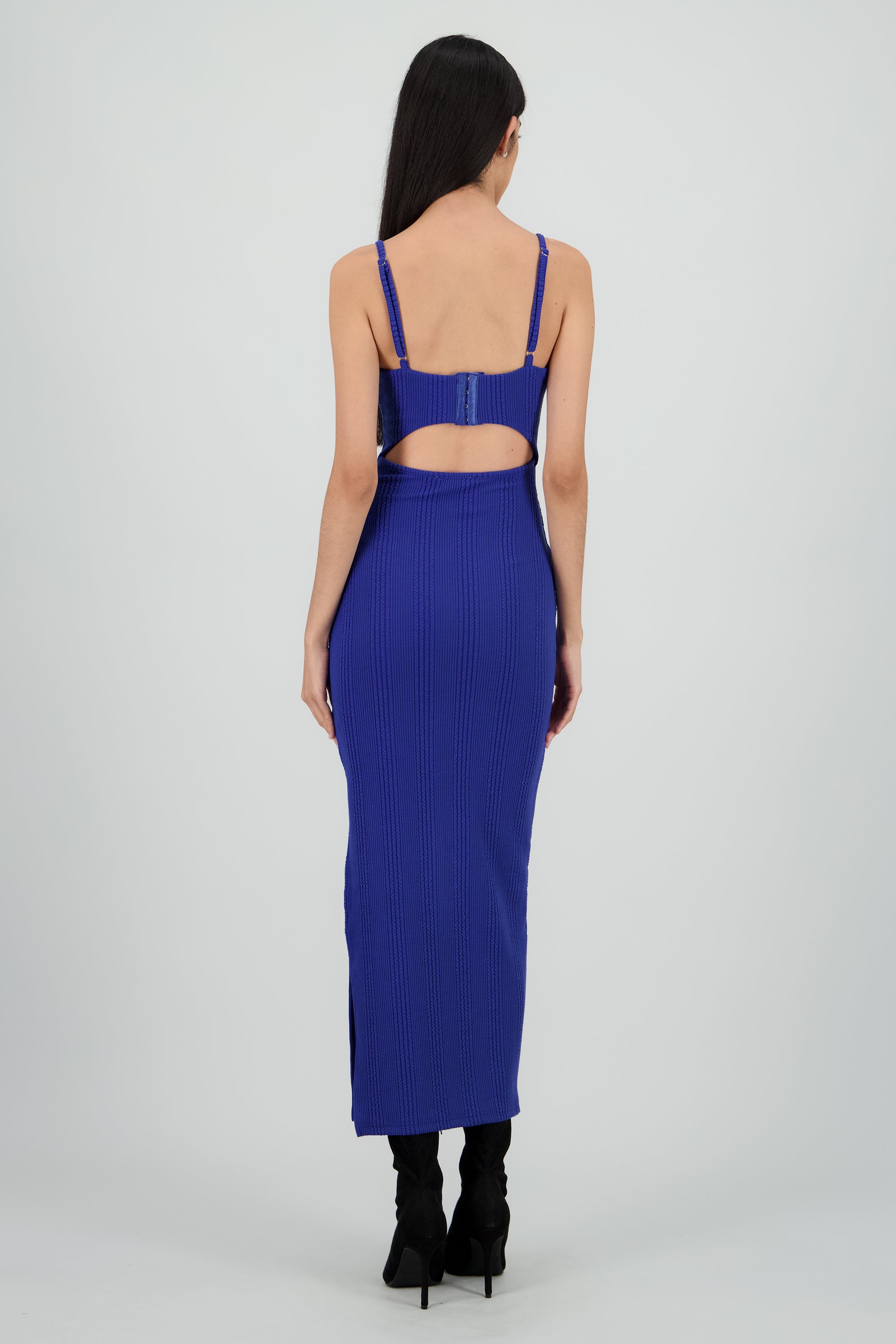 Vestido maxi textura AZUL REY
