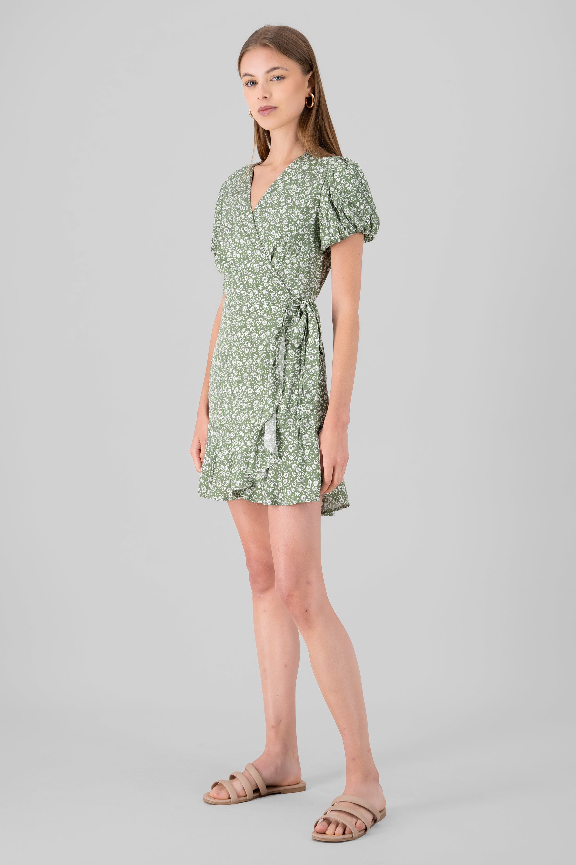 Vestido wrap flores SAGE