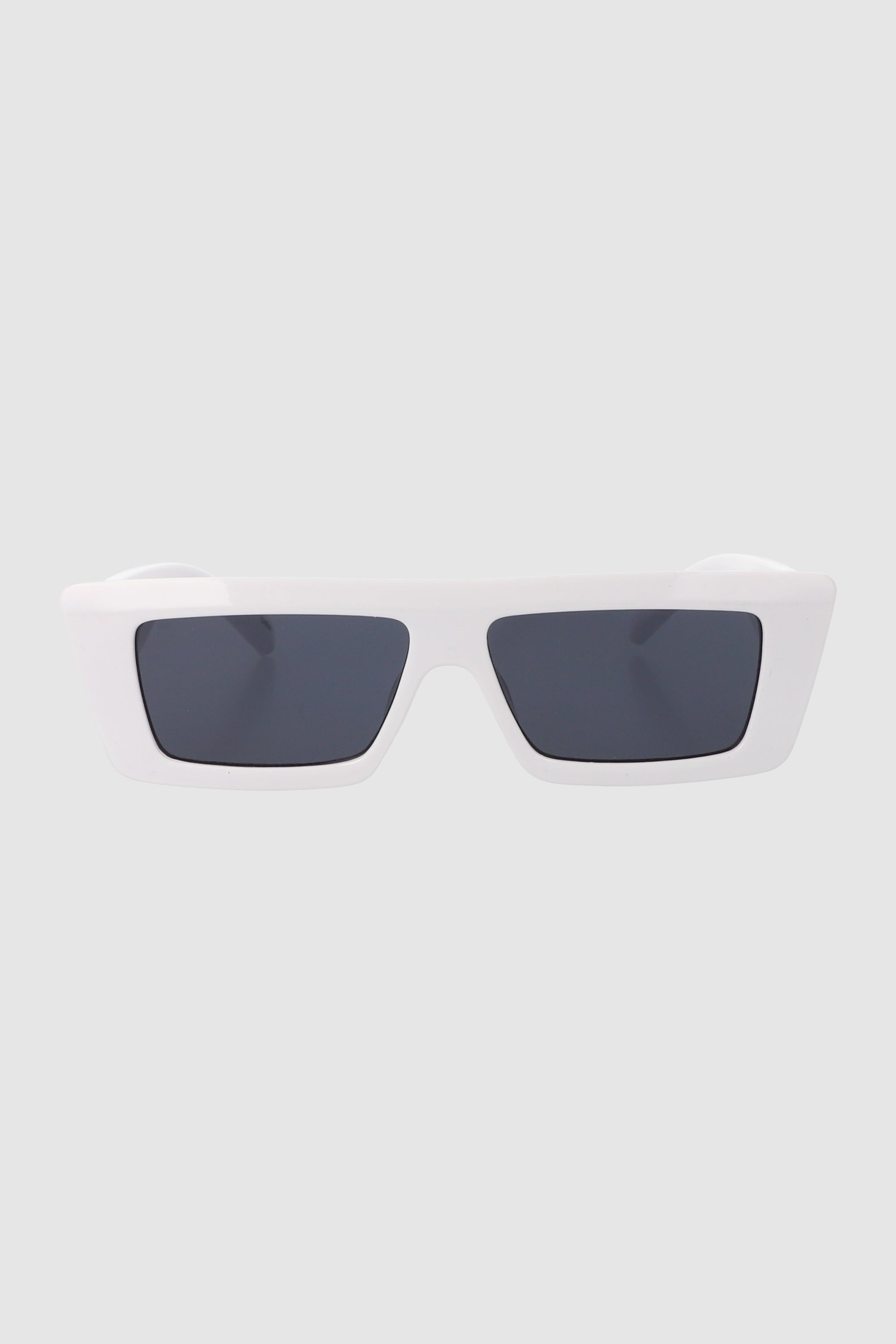 Straight rectangular lenses WHITE