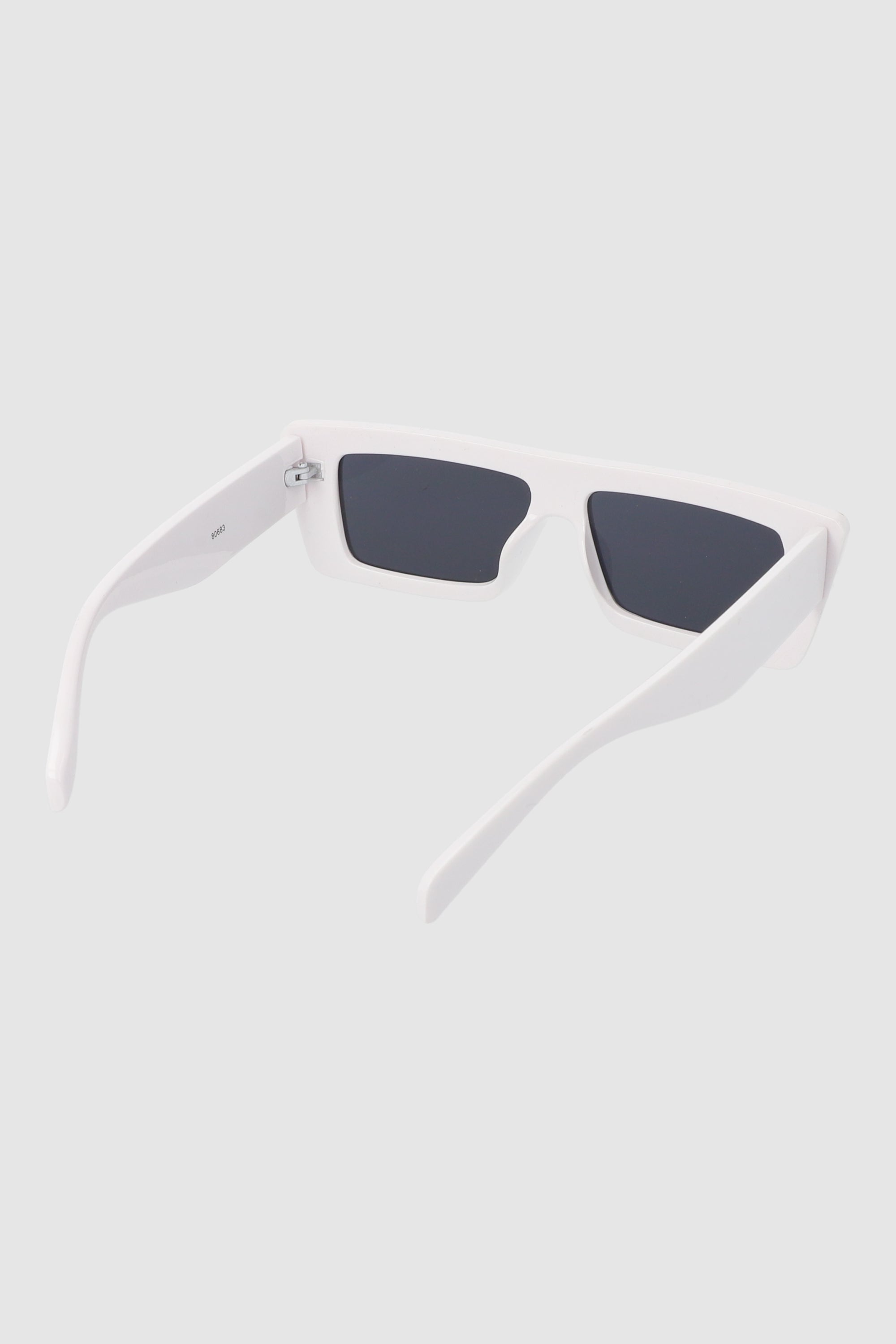 Straight rectangular lenses WHITE