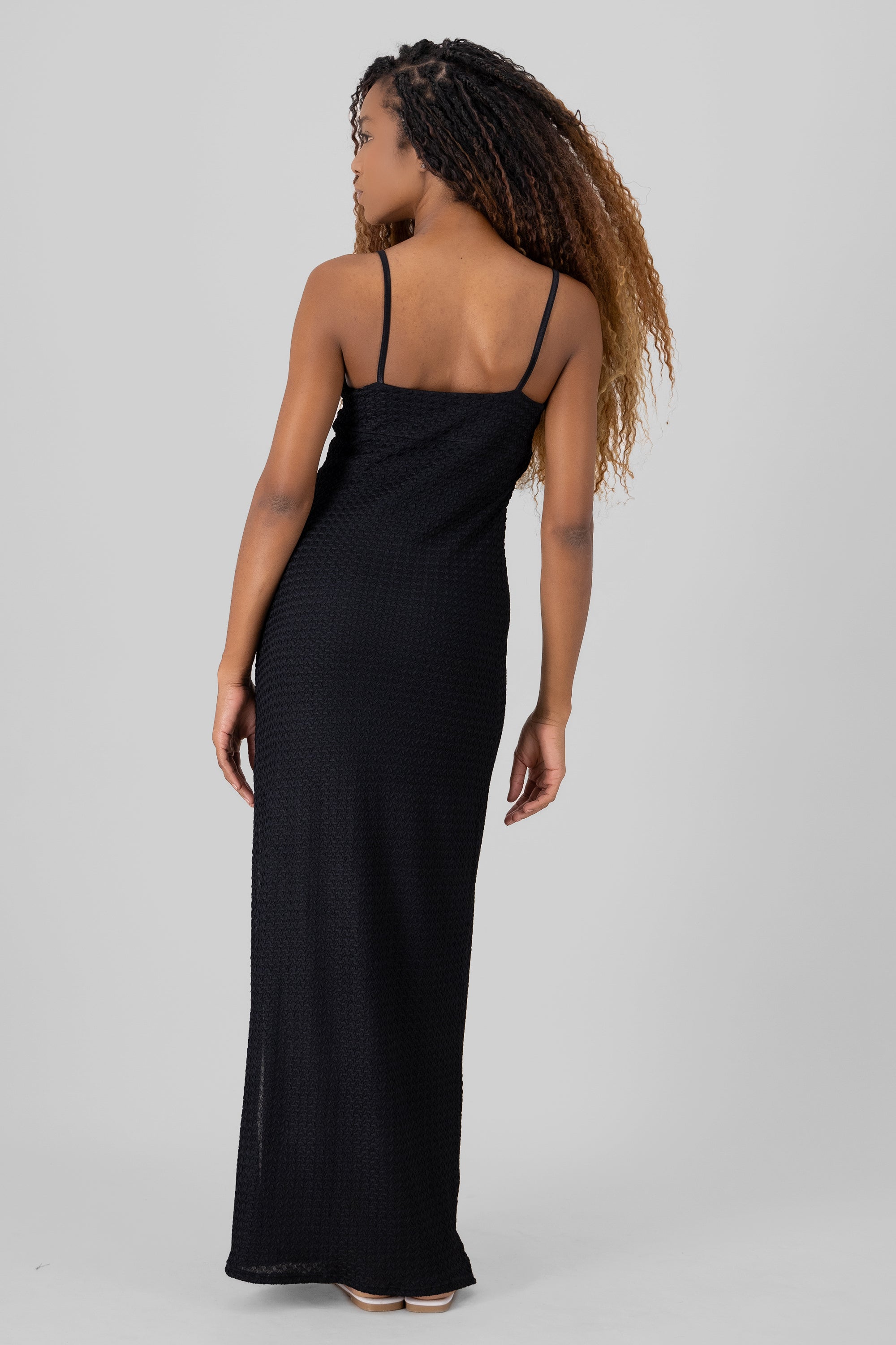 Maxi Texture dress BLACK