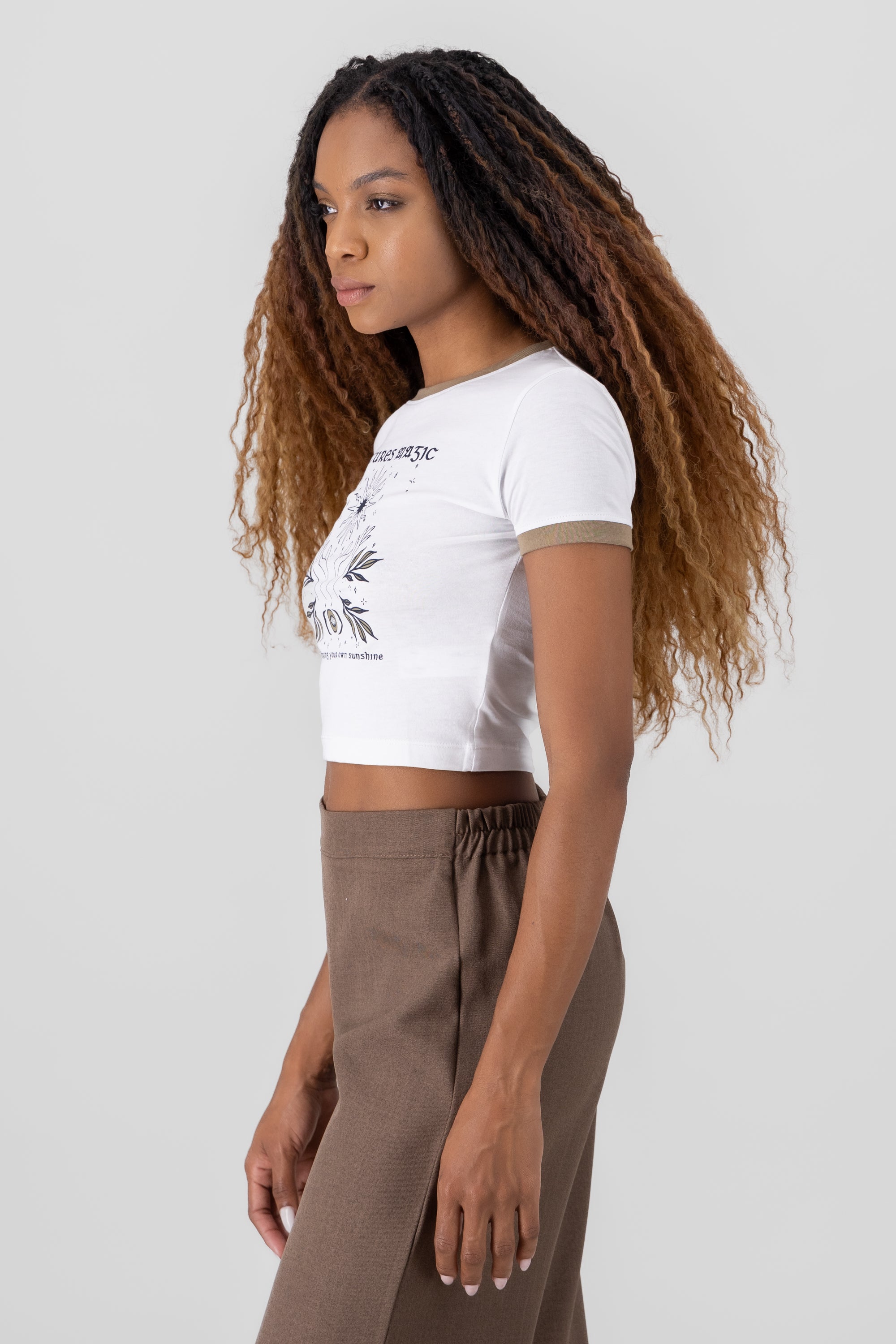 Crop Top Magic 100%Cotton WHITE