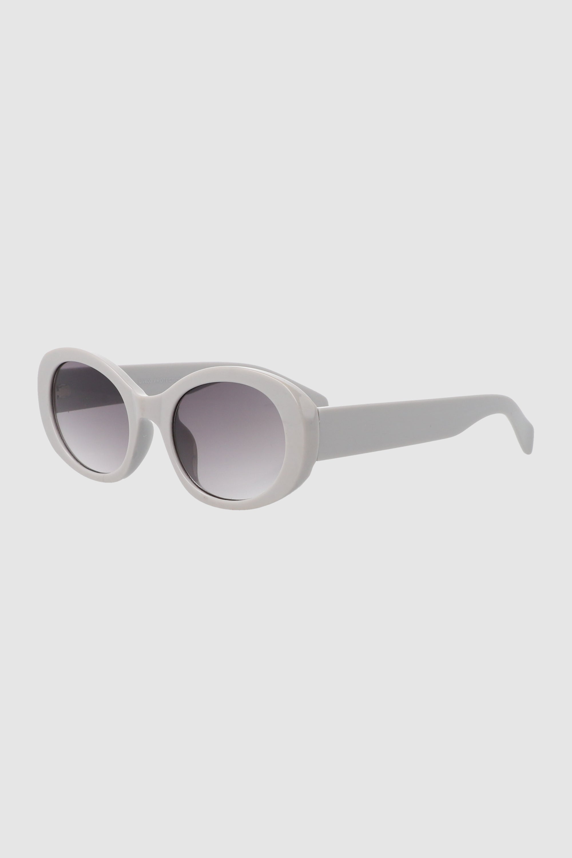 Large oval lenses WHITE