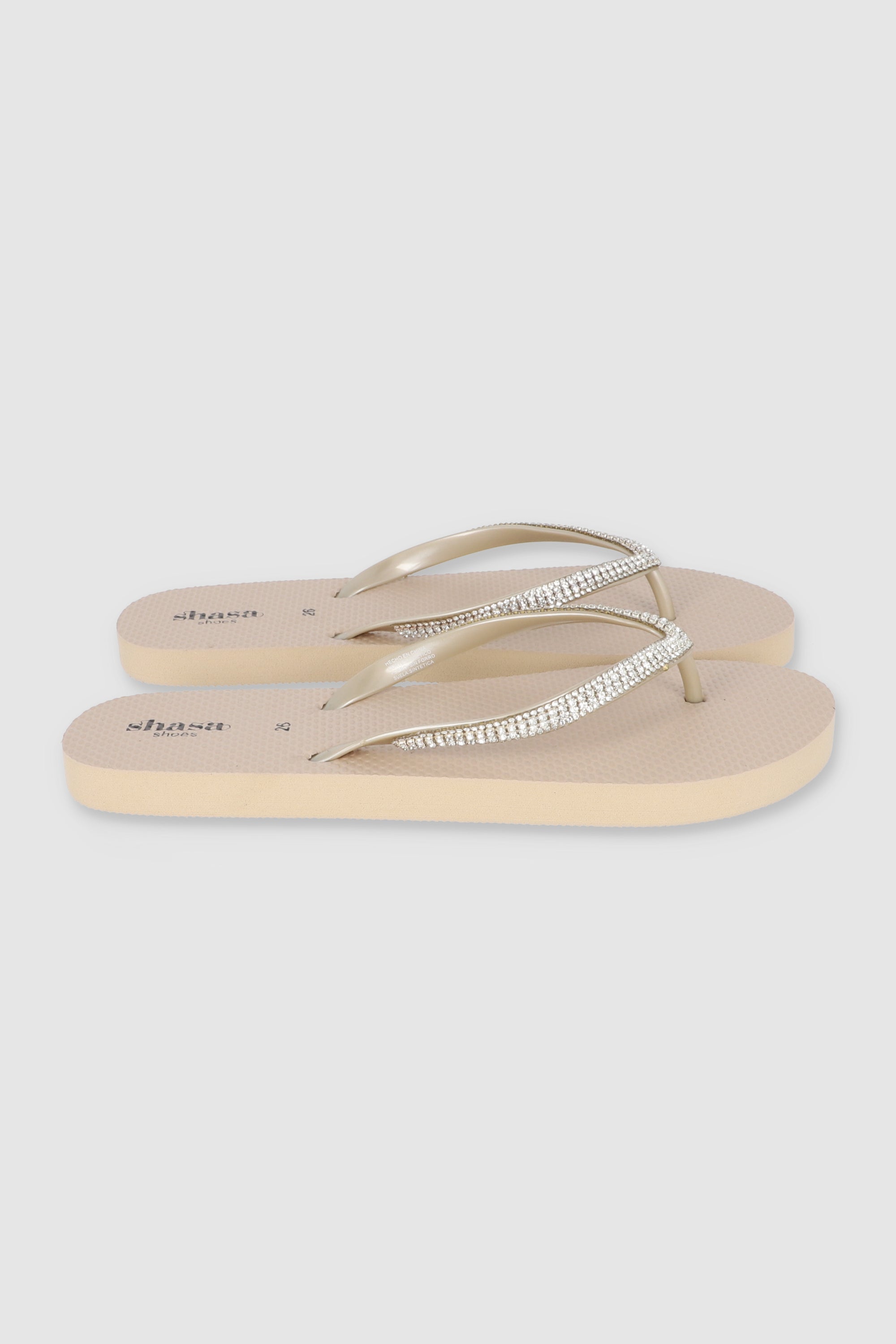 Flip Flop Brillos Textura TAUPE