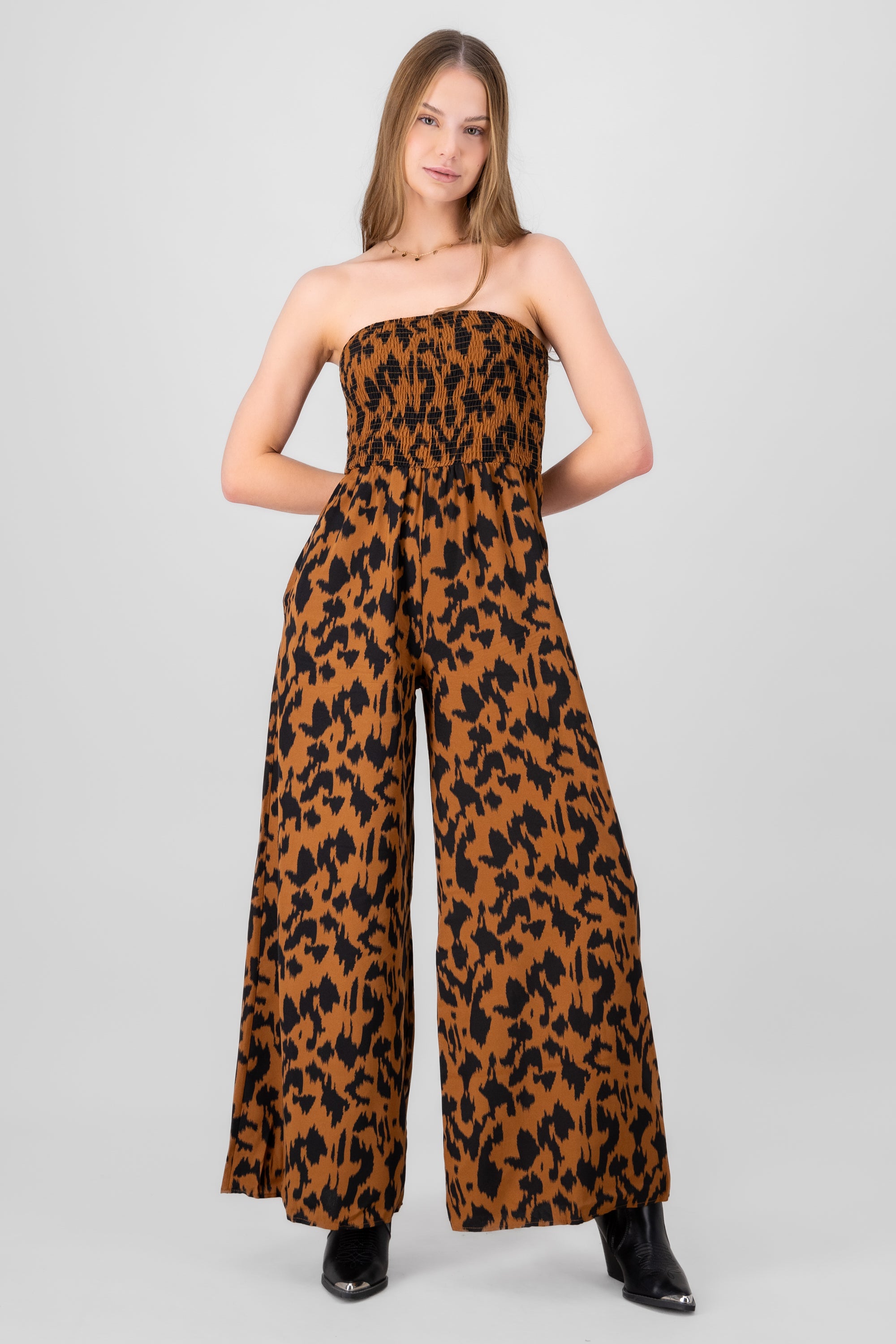 Jumpsuit animal print NEGRO