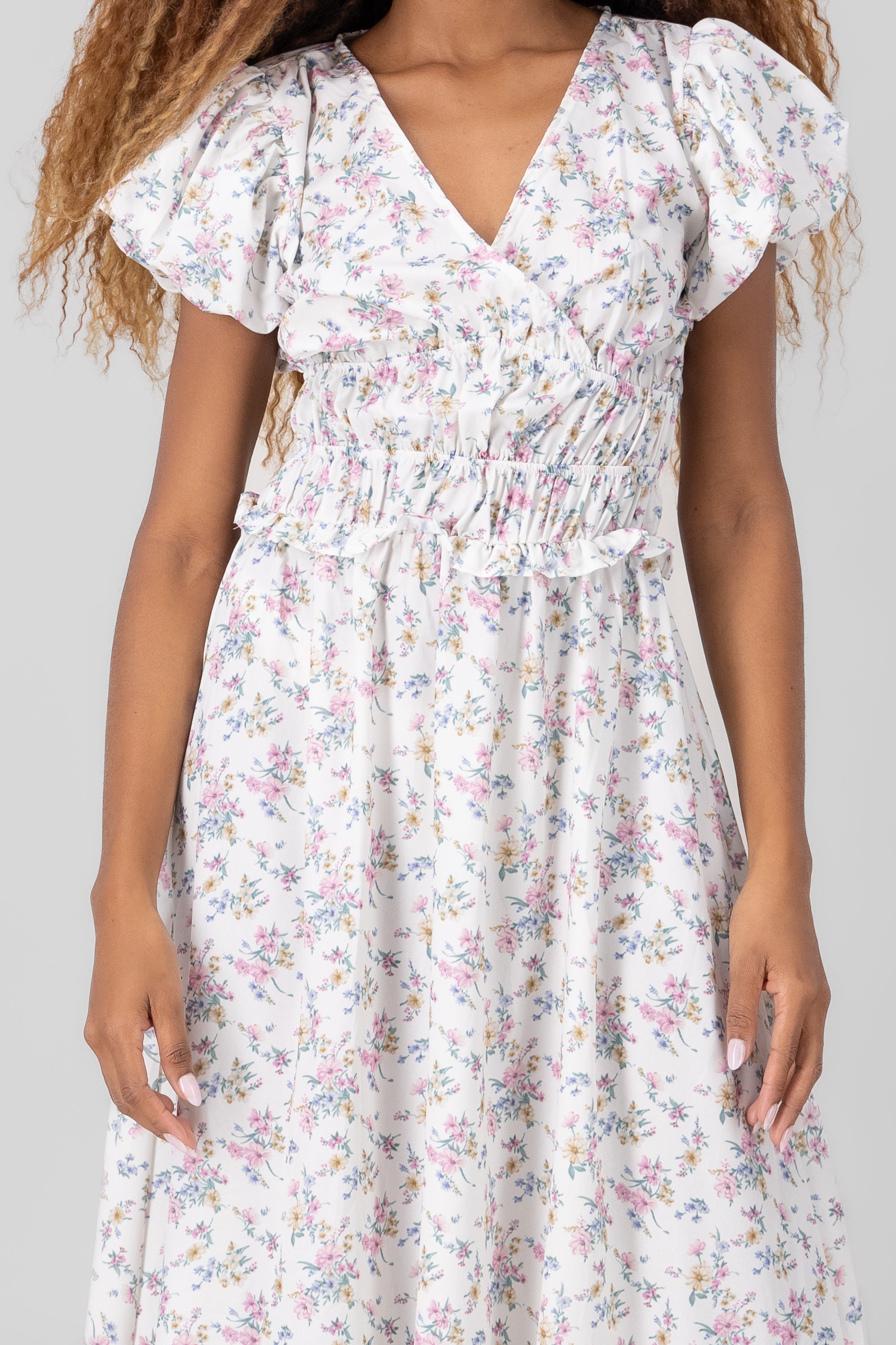 Vestidomaxi estampado BLANCO COMBO