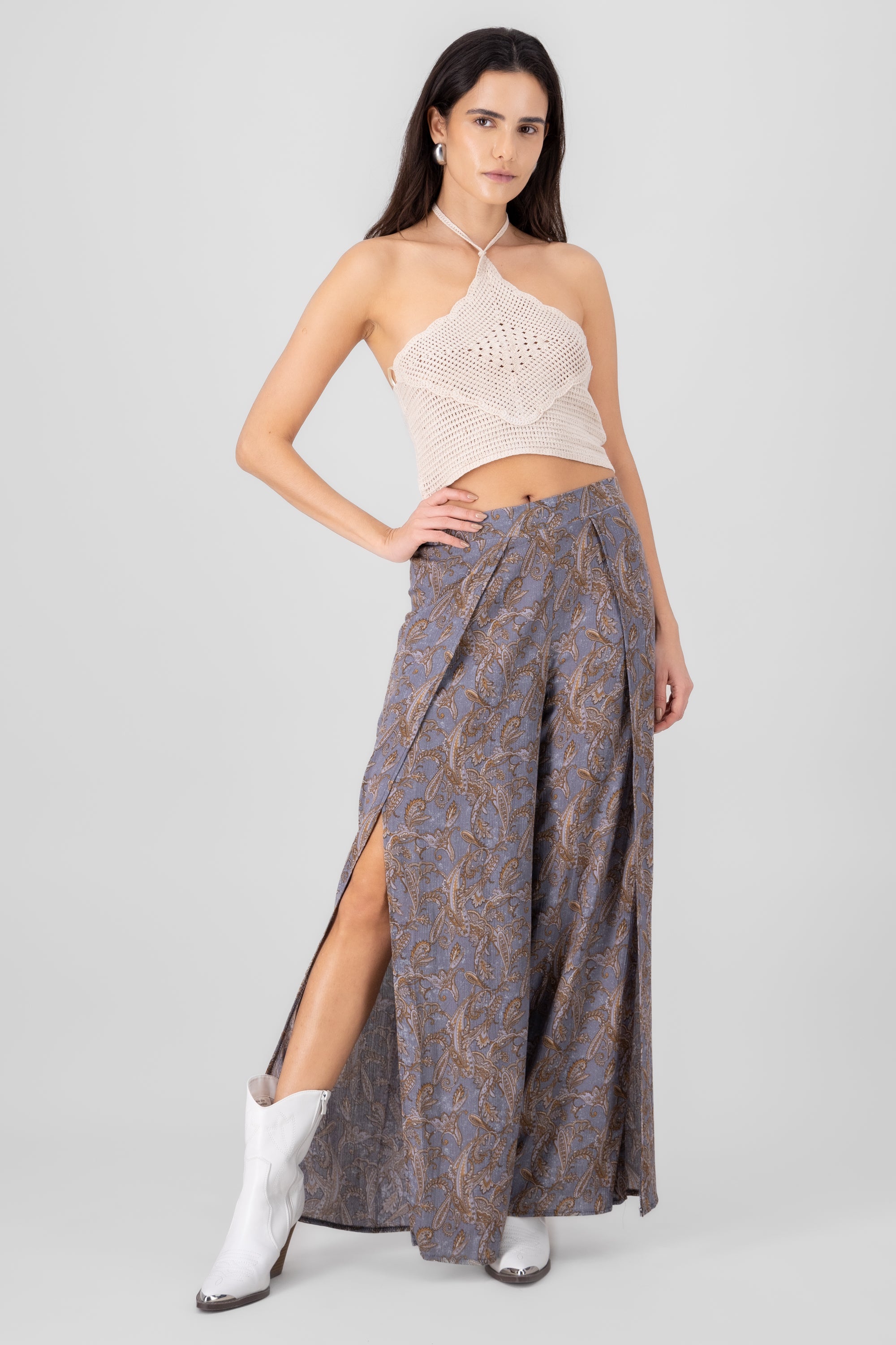 Pantalon aberturas AZUL COMBO