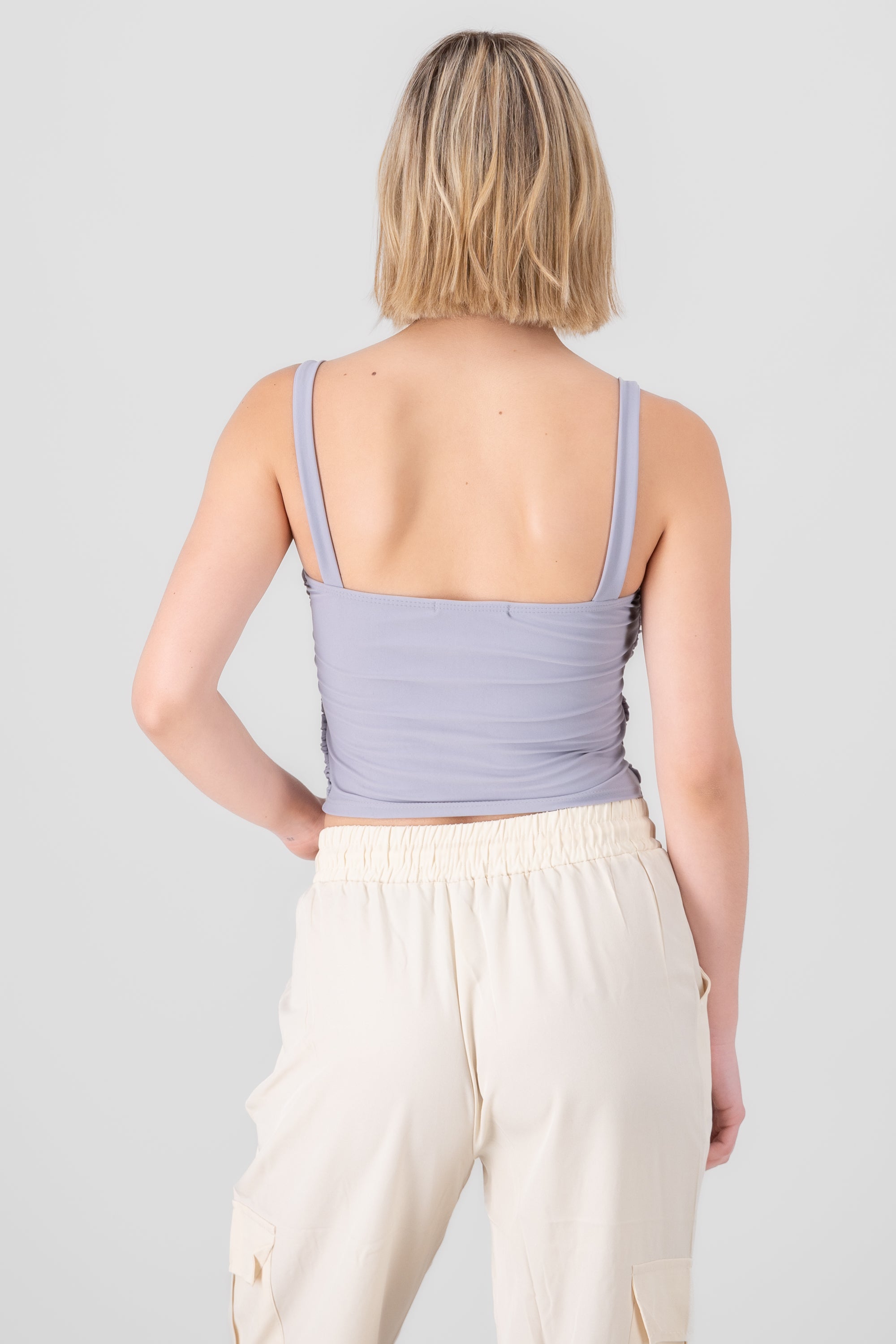 Drapeado Top Straps GREY