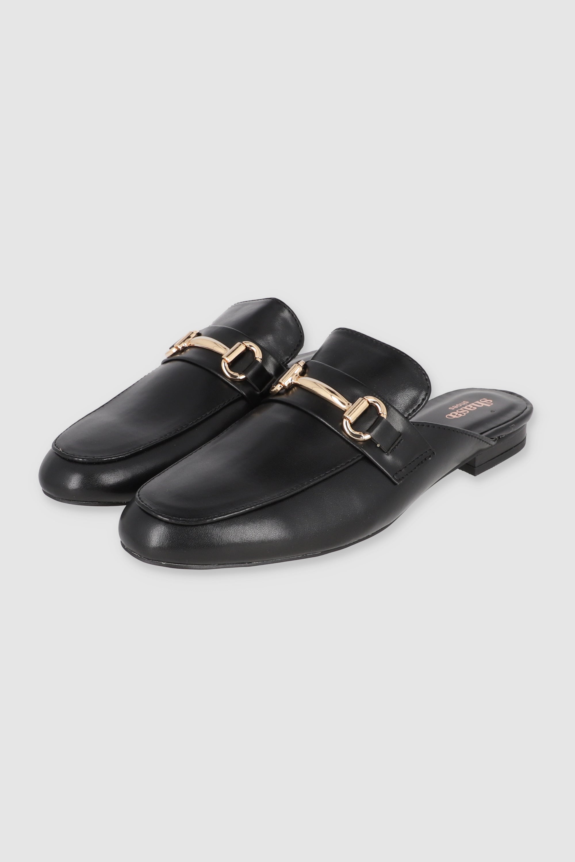 Loafer sencillo hebilla mula NEGRO