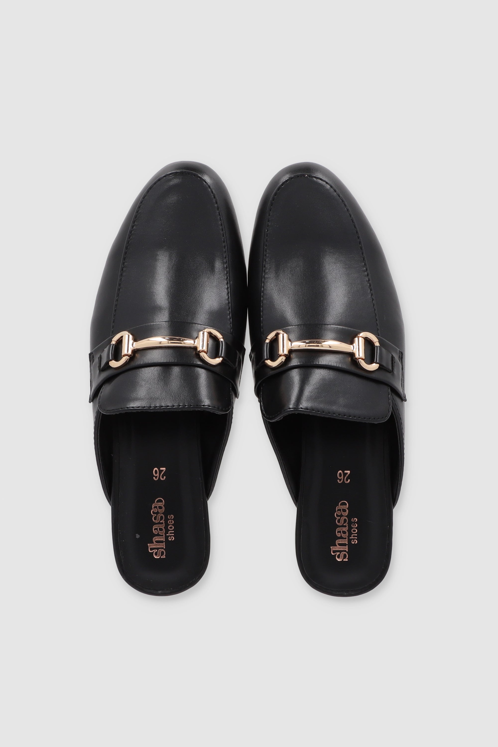 Loafer sencillo hebilla mula NEGRO