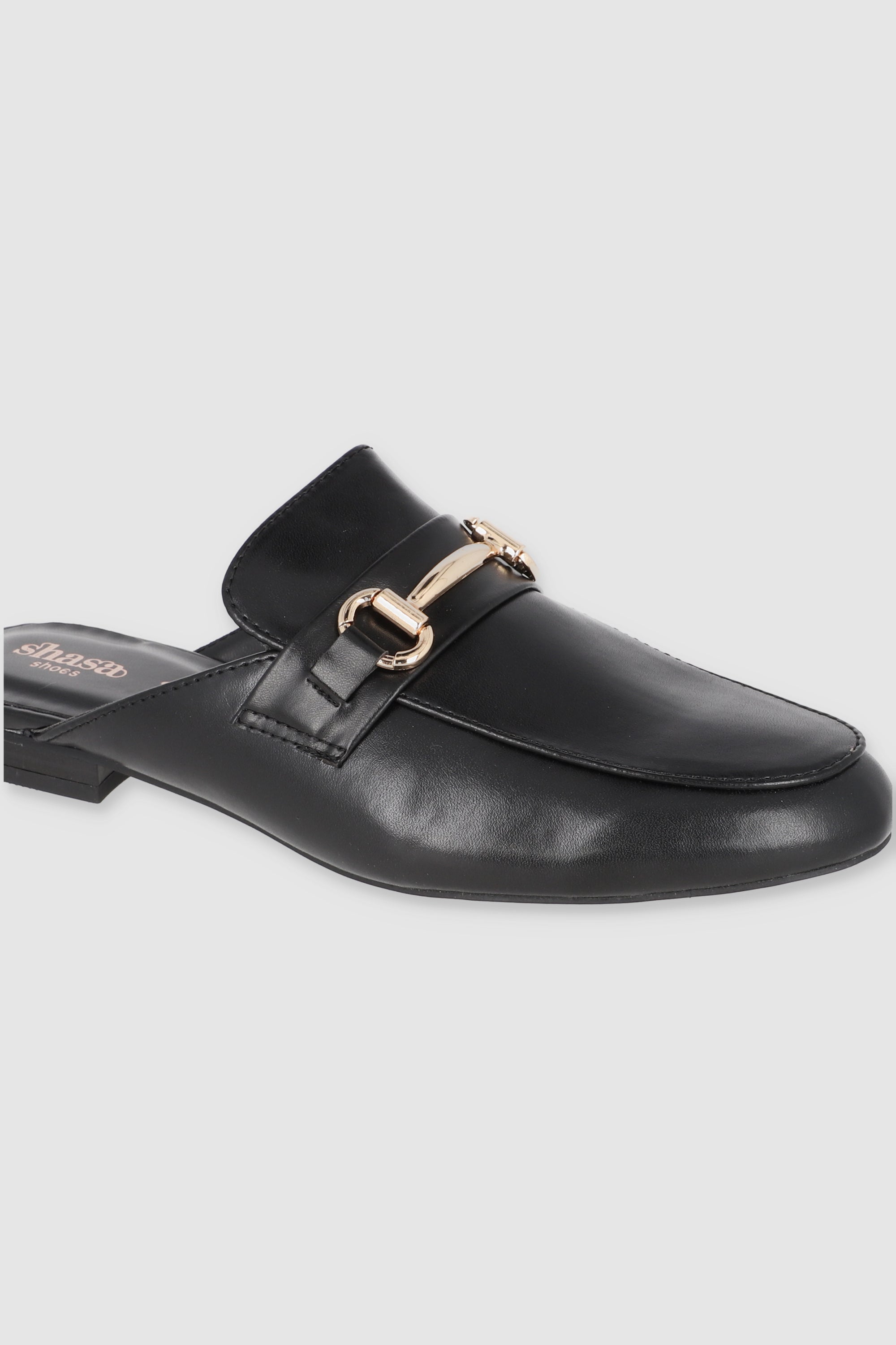 Loafer sencillo hebilla mula NEGRO