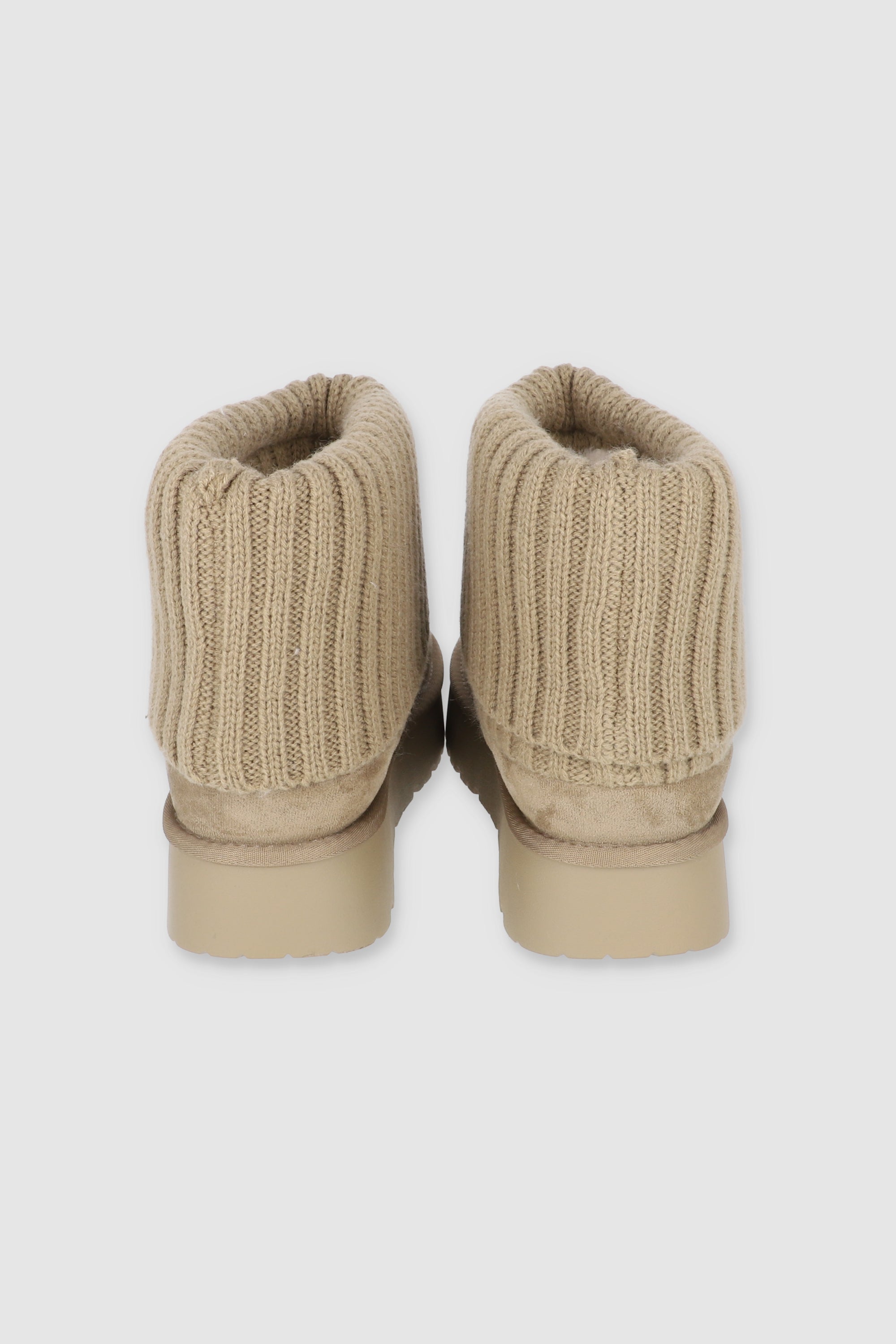 Bota invierno calceta tejida TAUPE