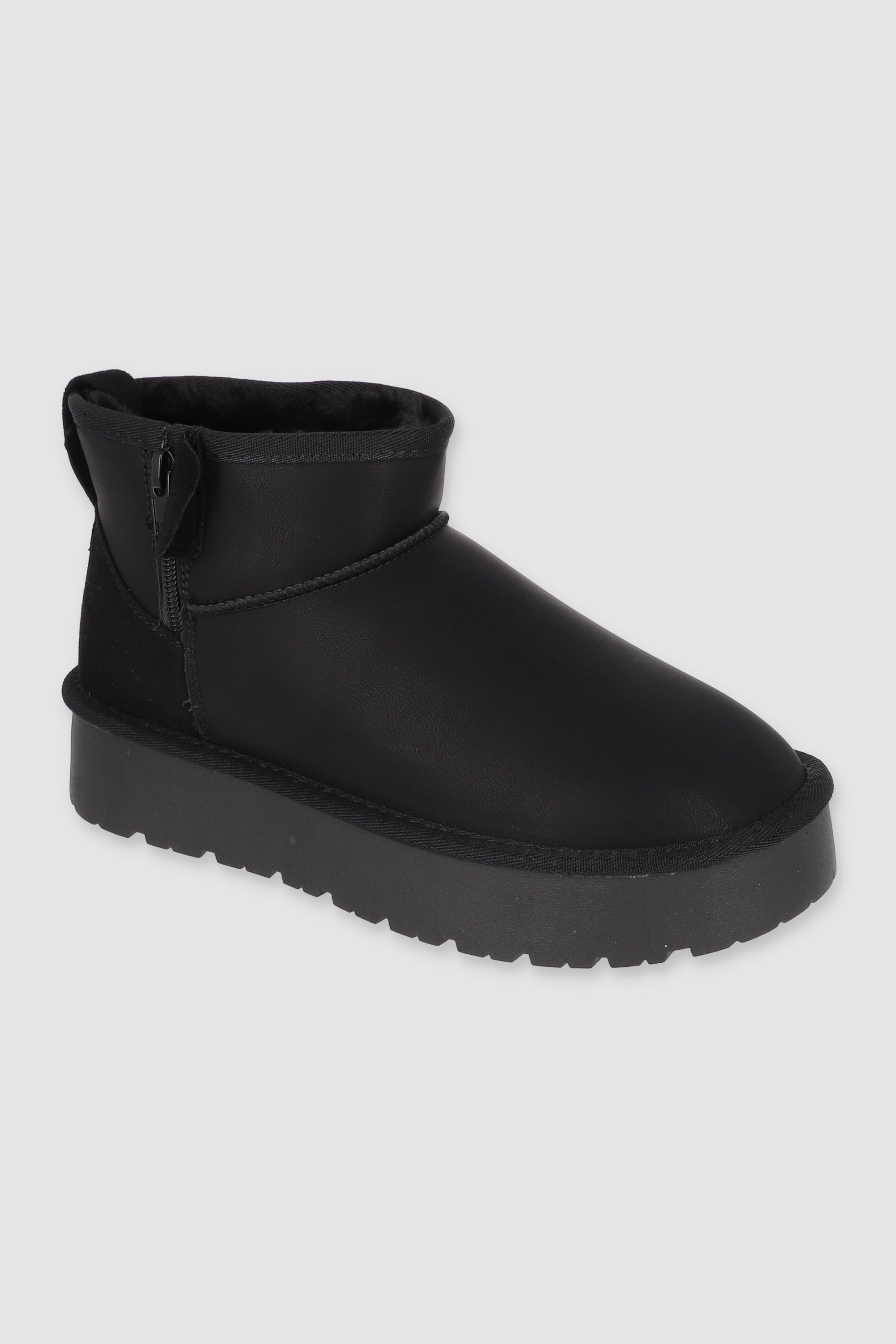 Bota invierno sherpa forro NEGRO