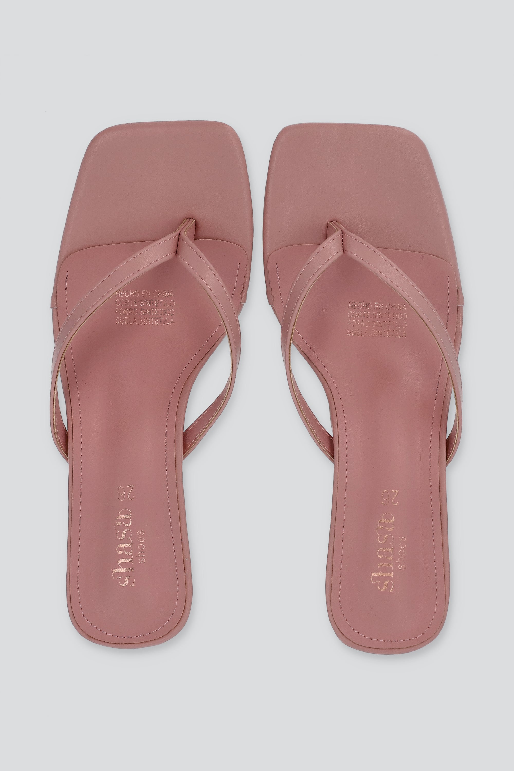 Tacón sandalia pata de gallo BLUSH