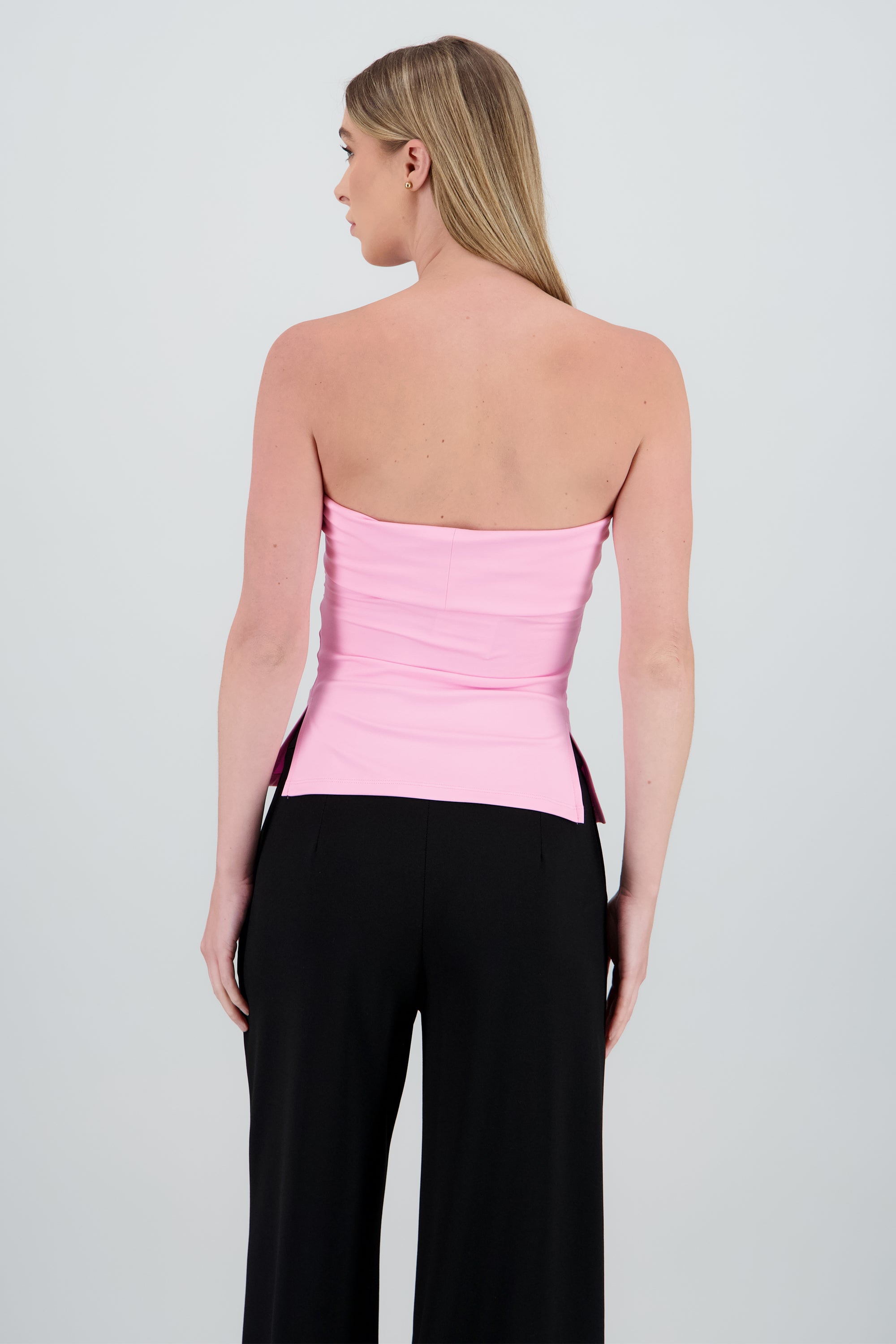 Top tubo con dobles escote Hypsters ROSA
