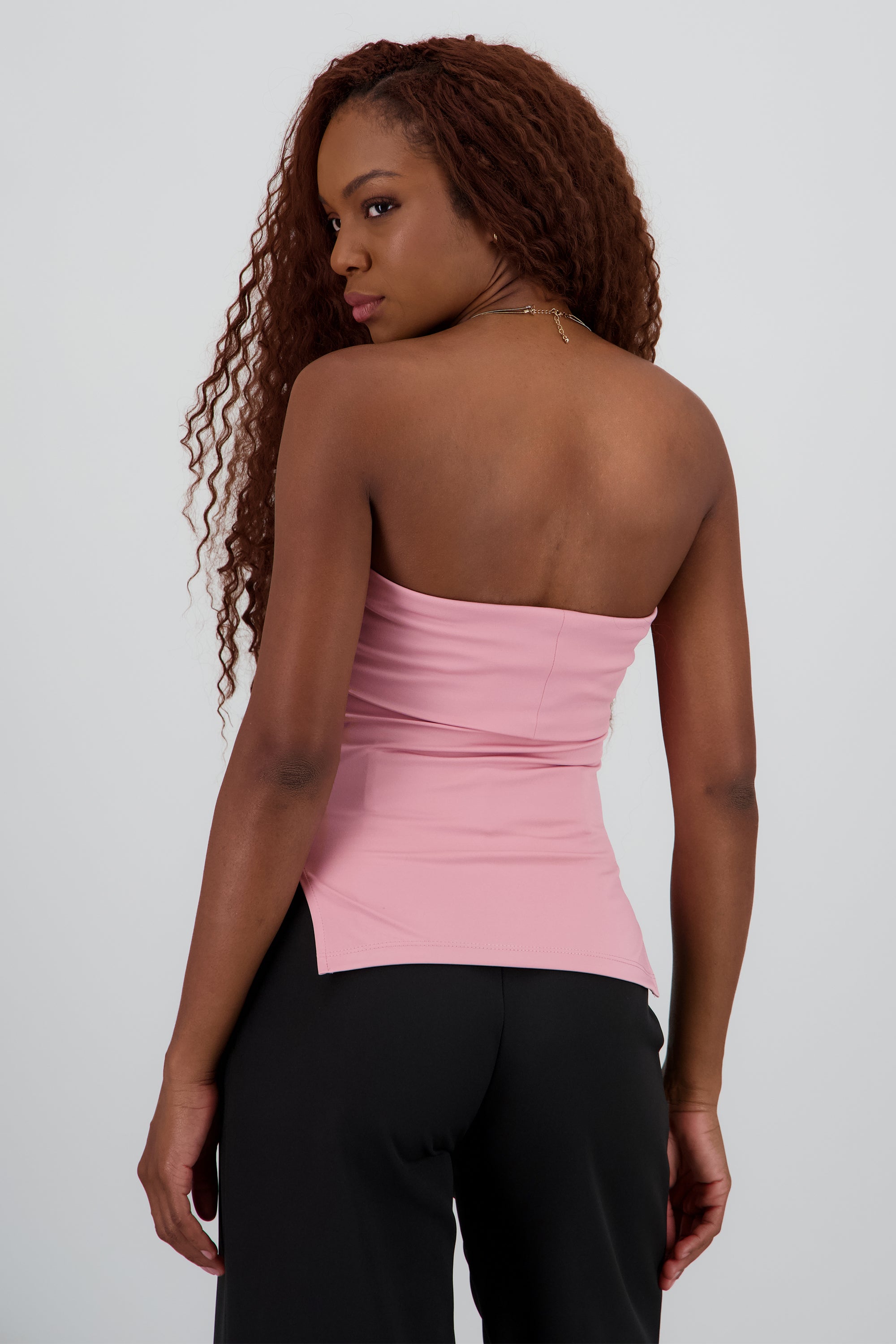 Top tubo con dobles escote Hypsters PALO DE ROSA