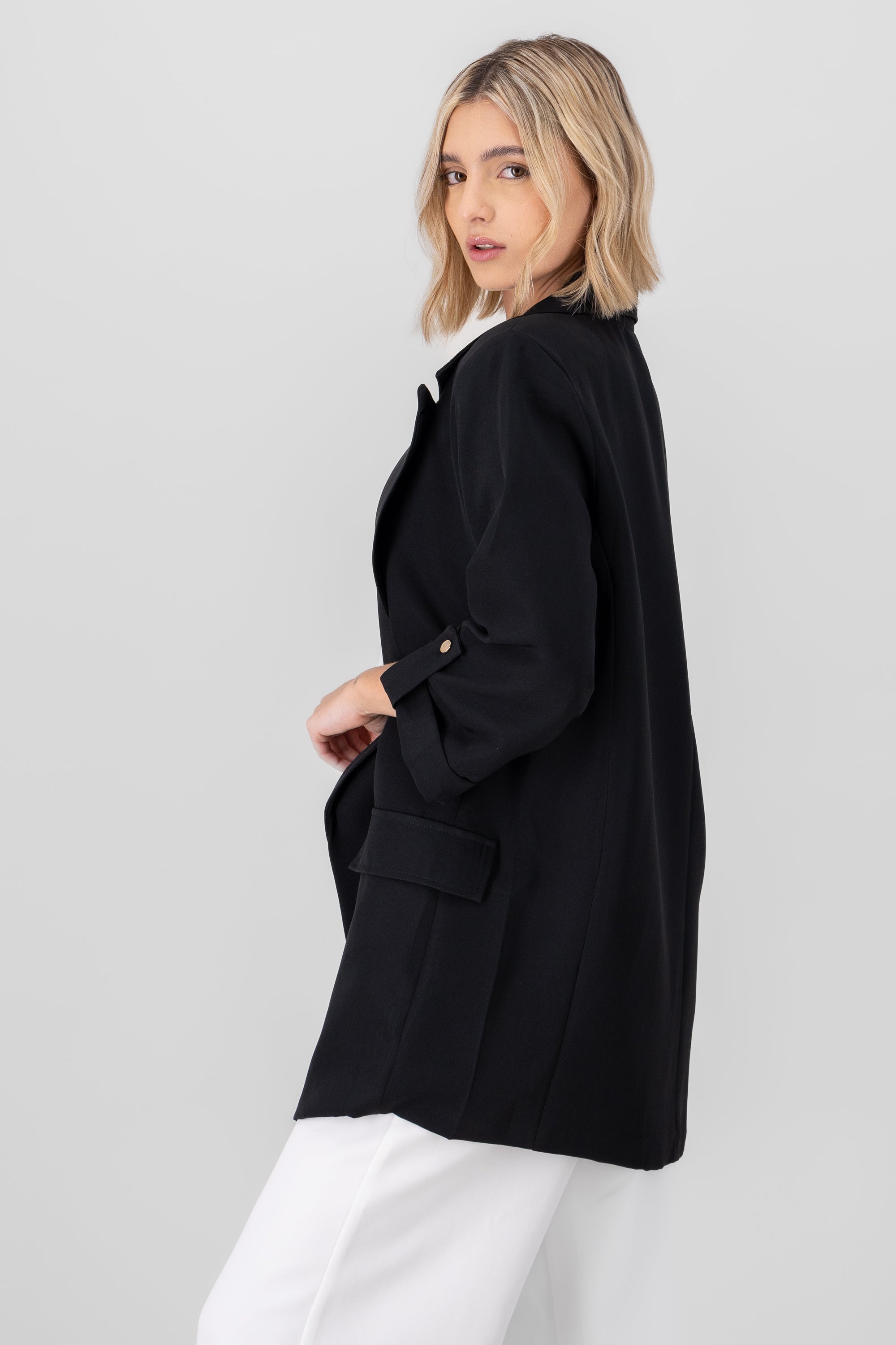 Saco oversized con manga elevador hypsters NEGRO