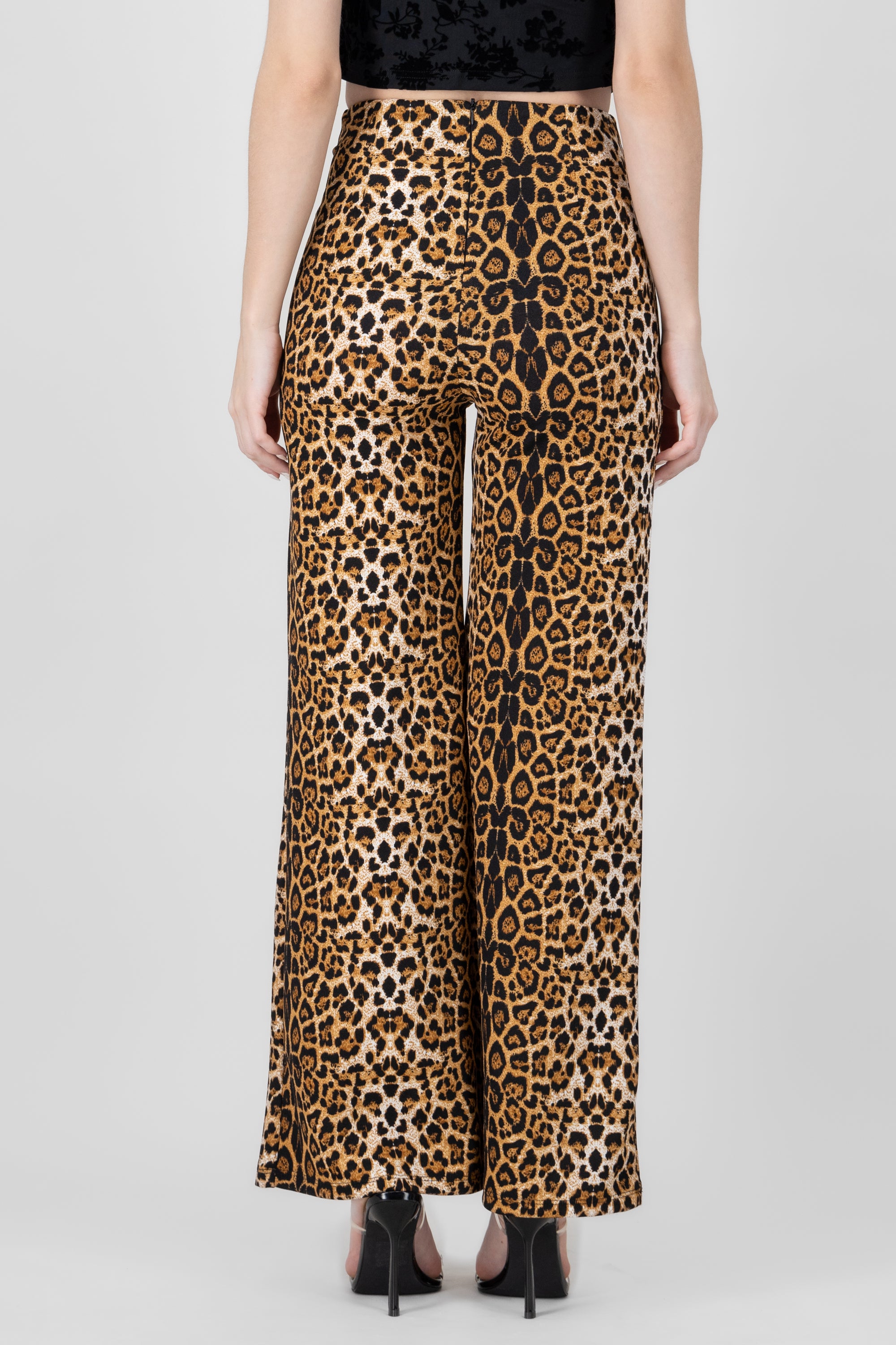 Wide print pants CAFE COMBO