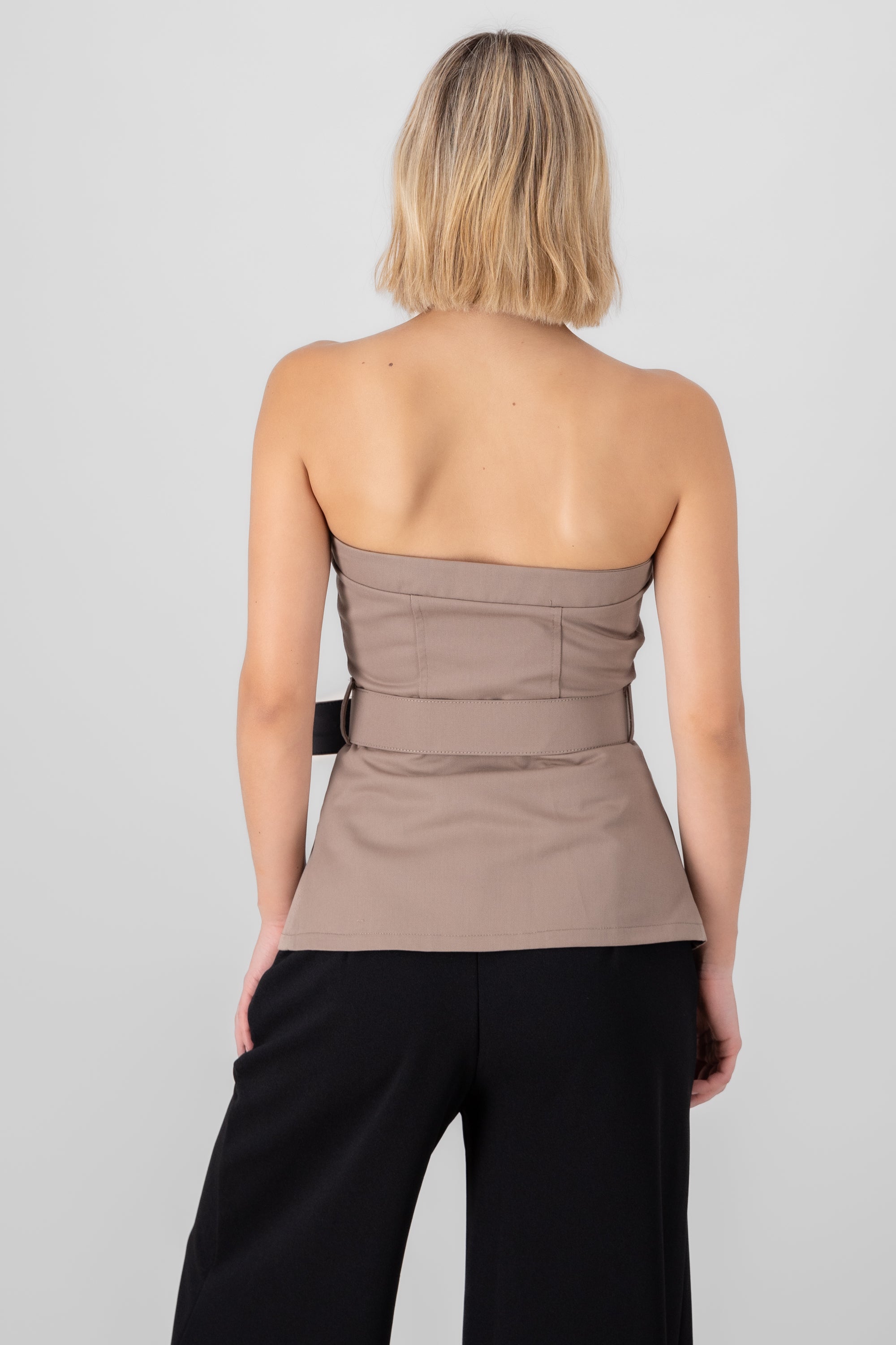 Corset gabardina con cinturon Hypsters KHAKI