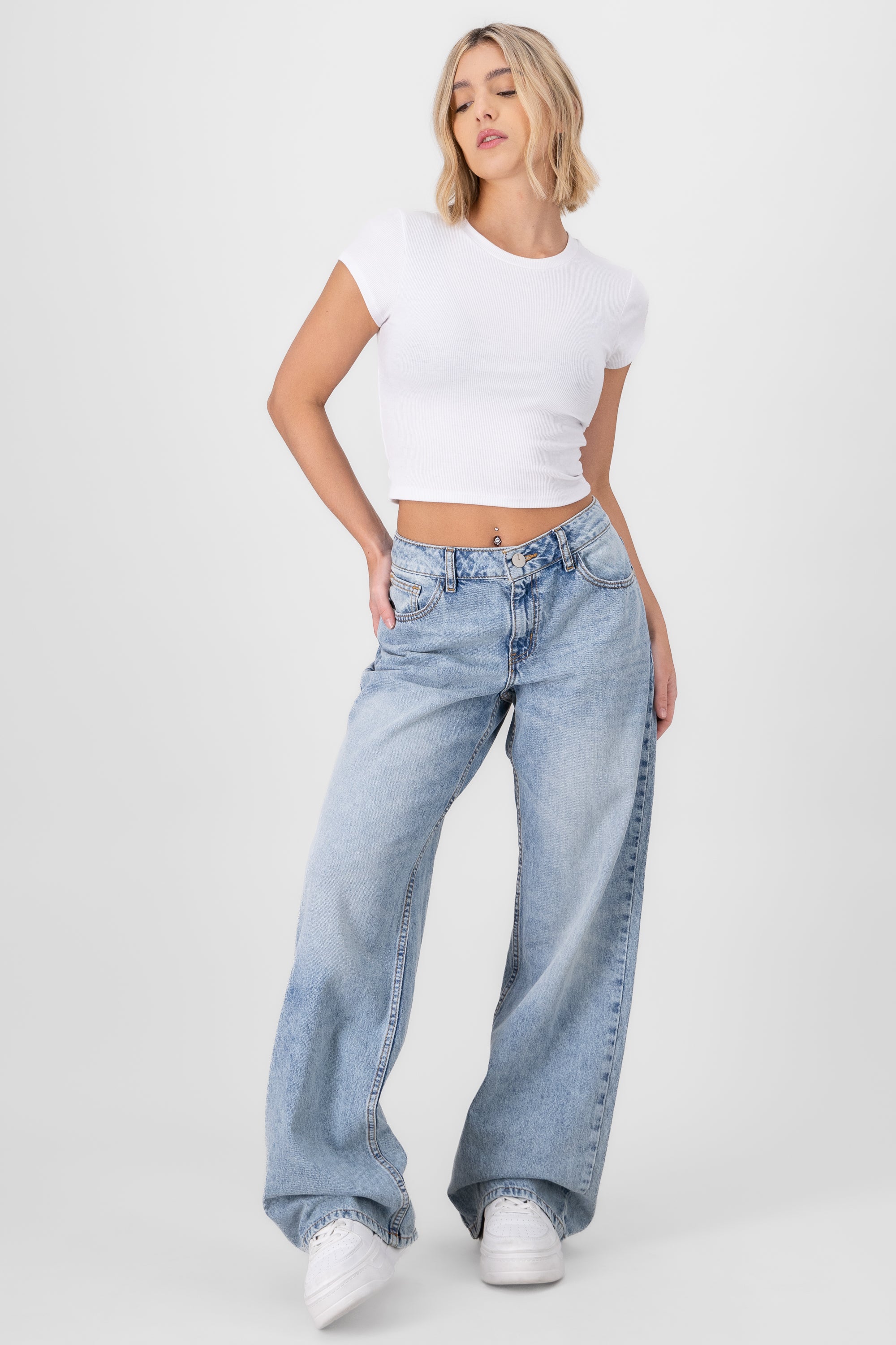 Wide leg jeans wide leg Stone Light