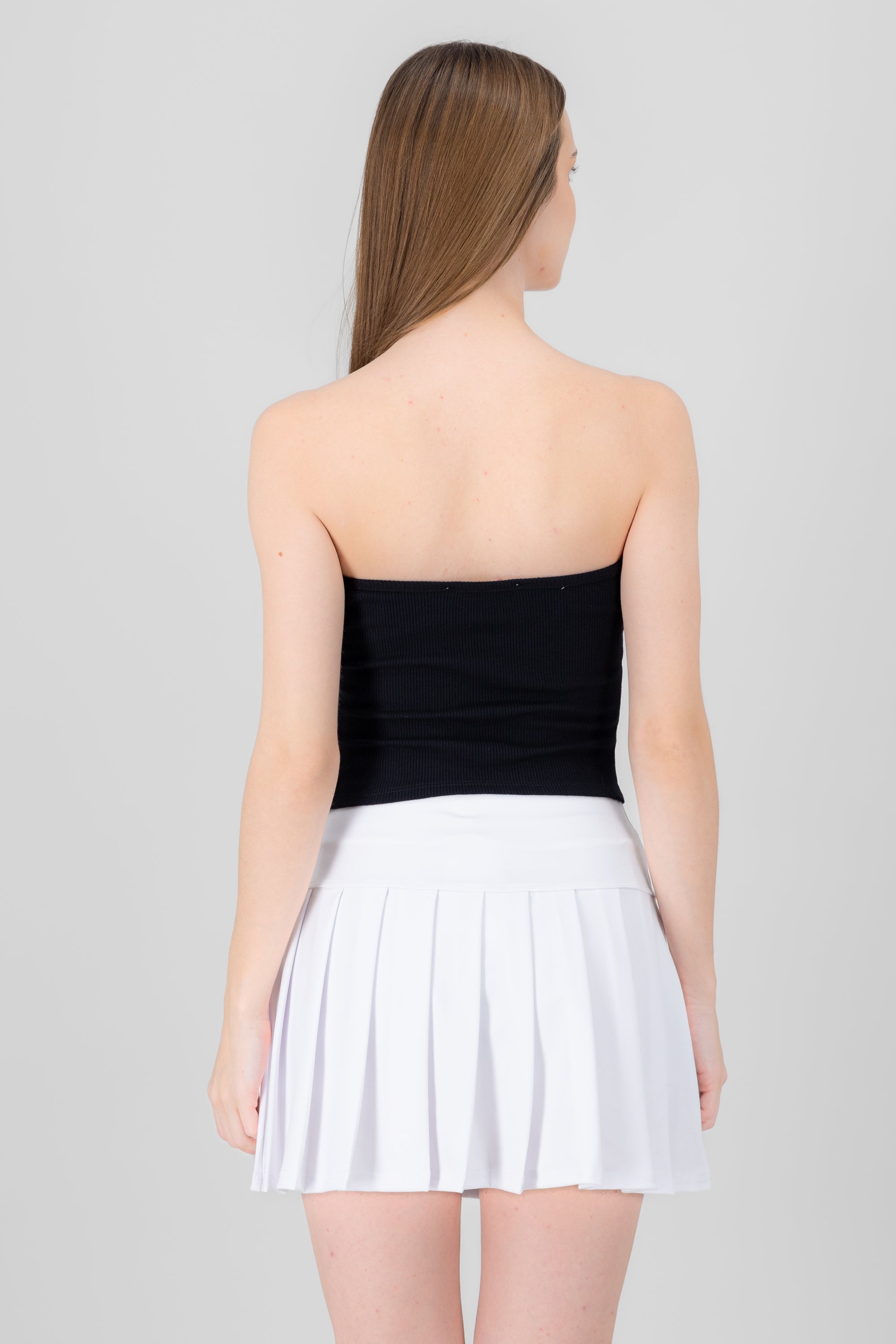 Top tubo liso strapless NEGRO