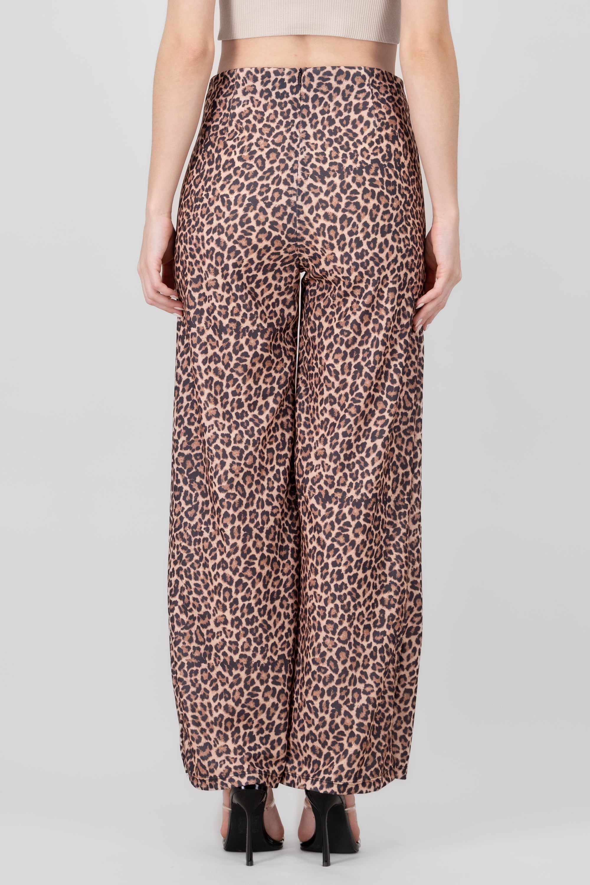 Pantalon recto animal print CAFE COMBO