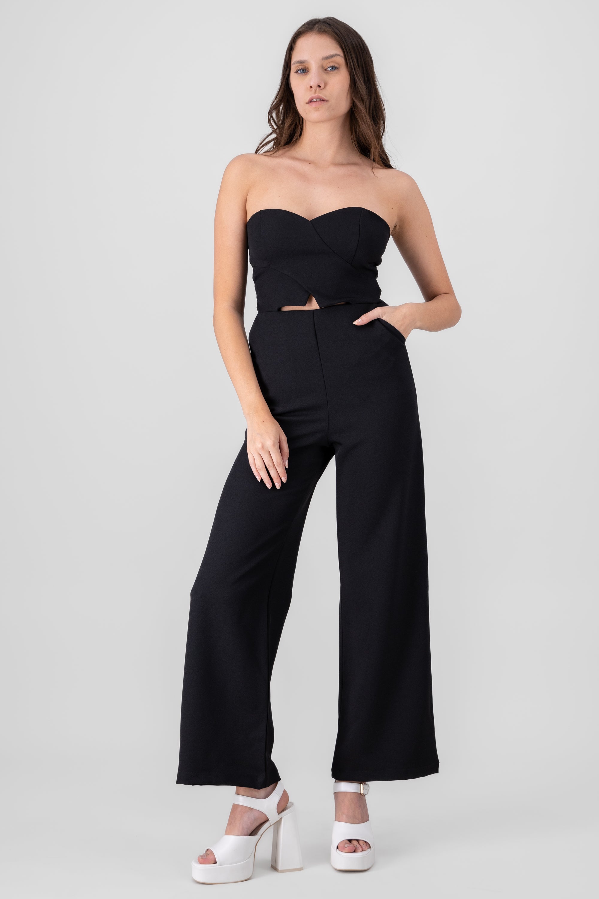 Jumpsuit Strapless Back closure BLACK