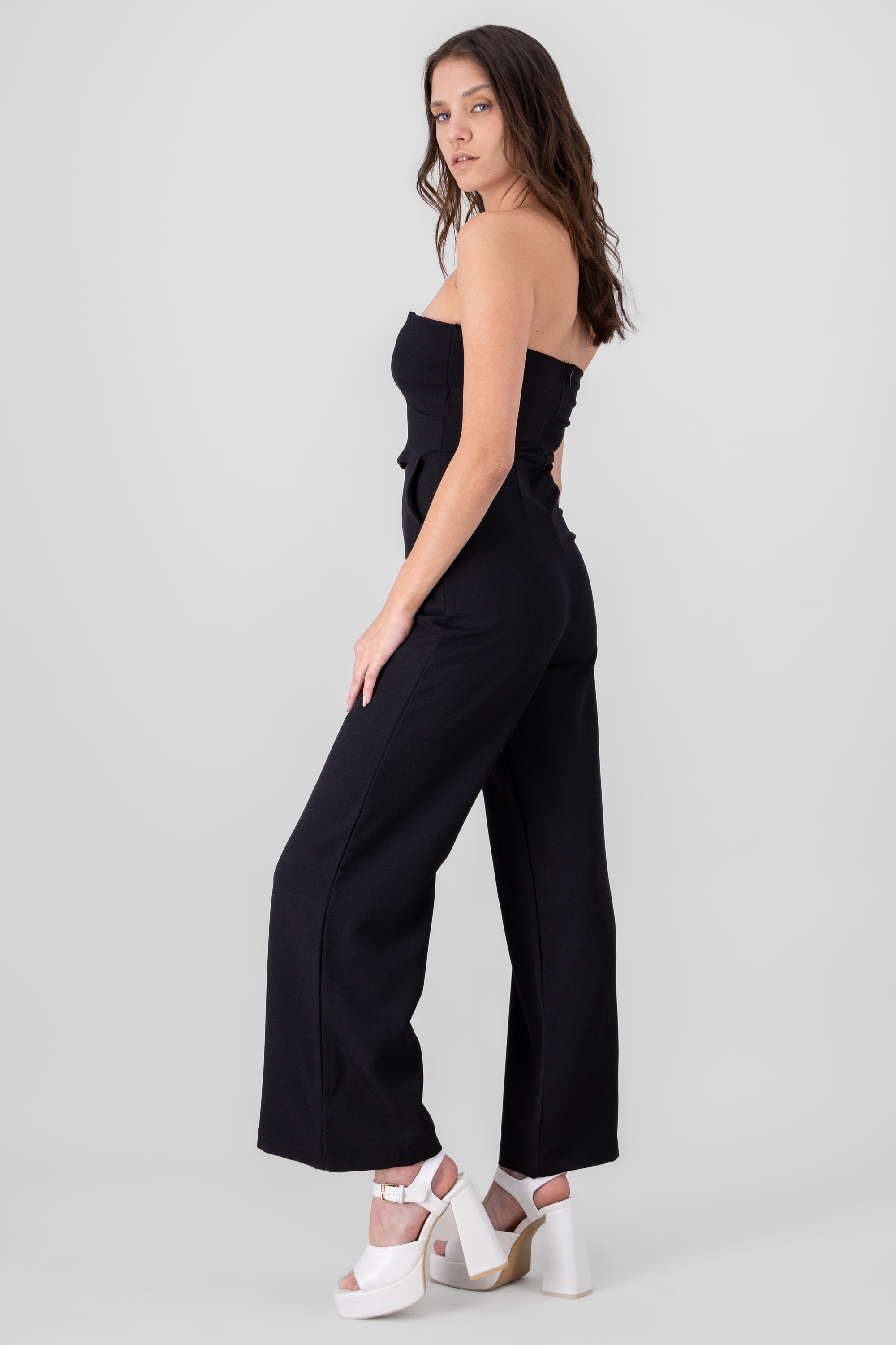 Jumpsuit Strapless Back closure BLACK