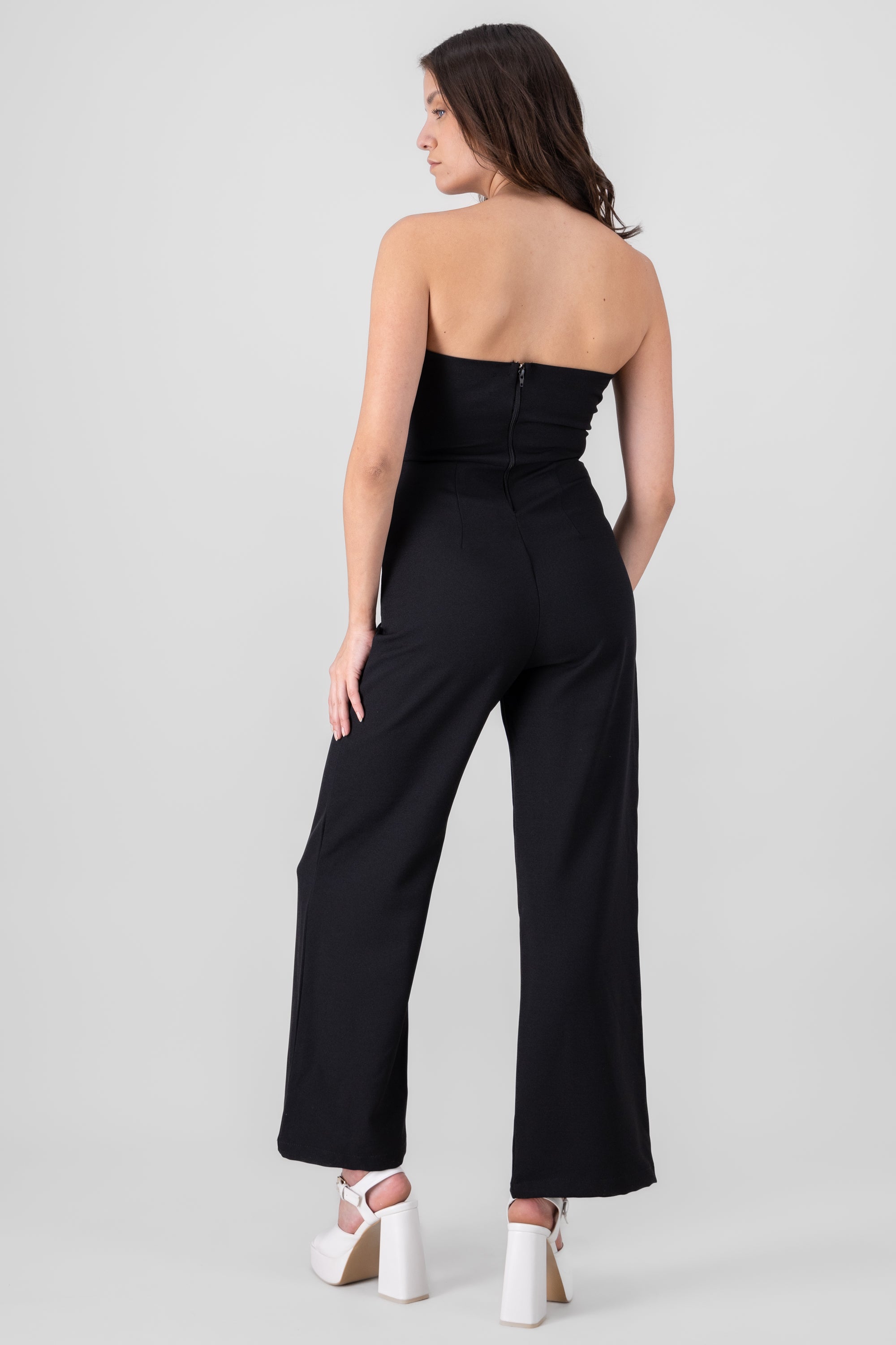 Jumpsuit Strapless Back closure BLACK