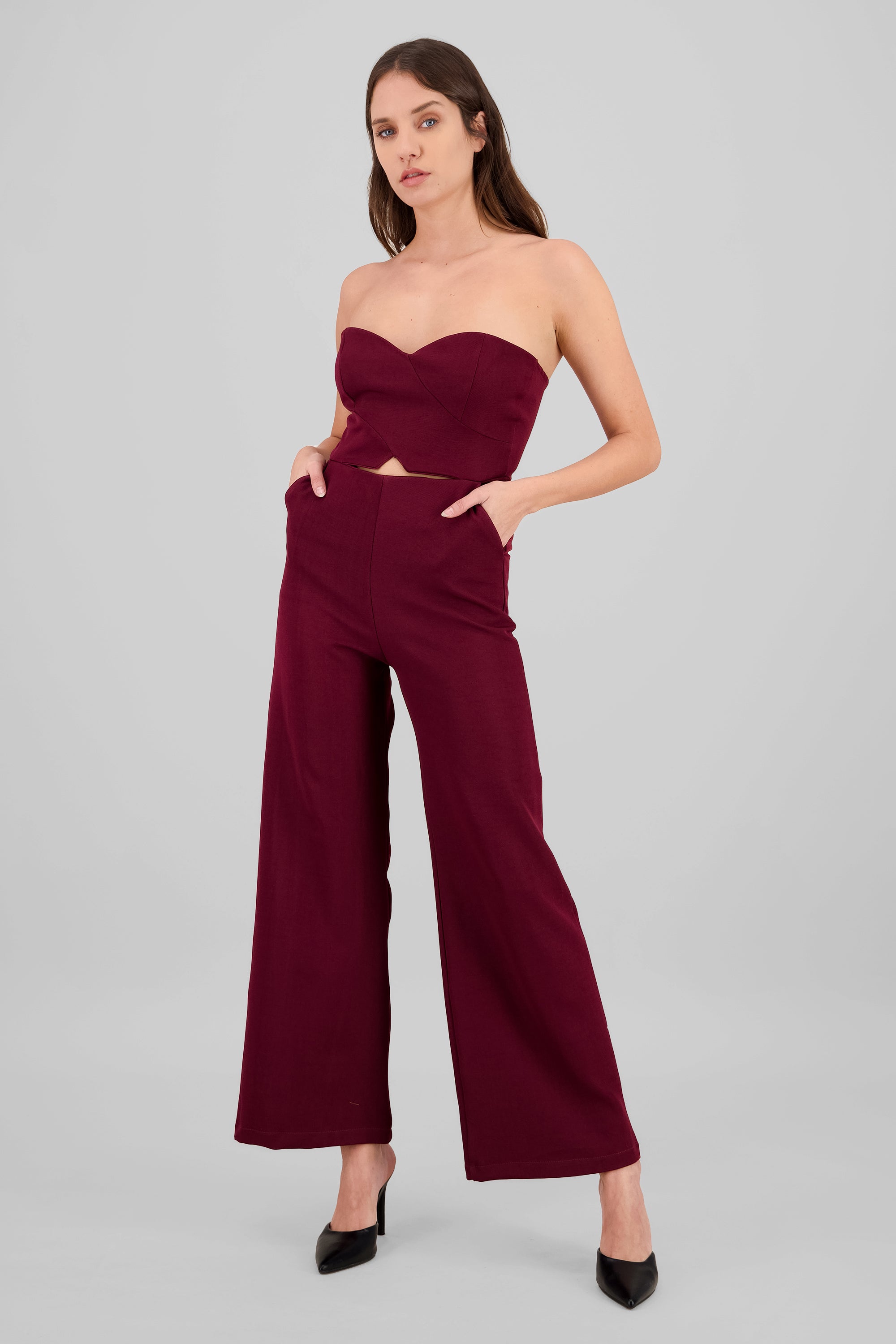 Jumpsuit strapless cierre espalda VINO