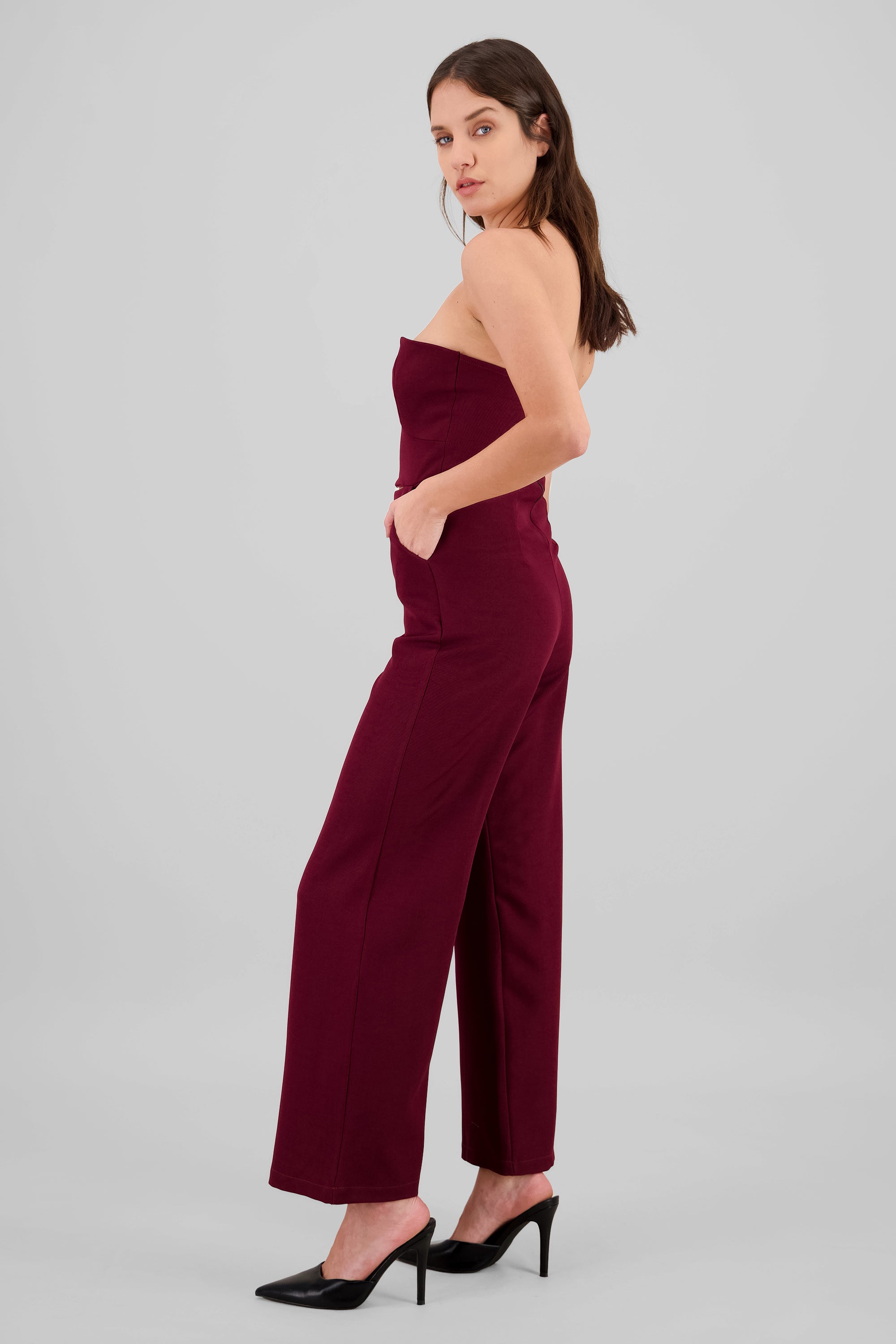 Jumpsuit strapless cierre espalda VINO